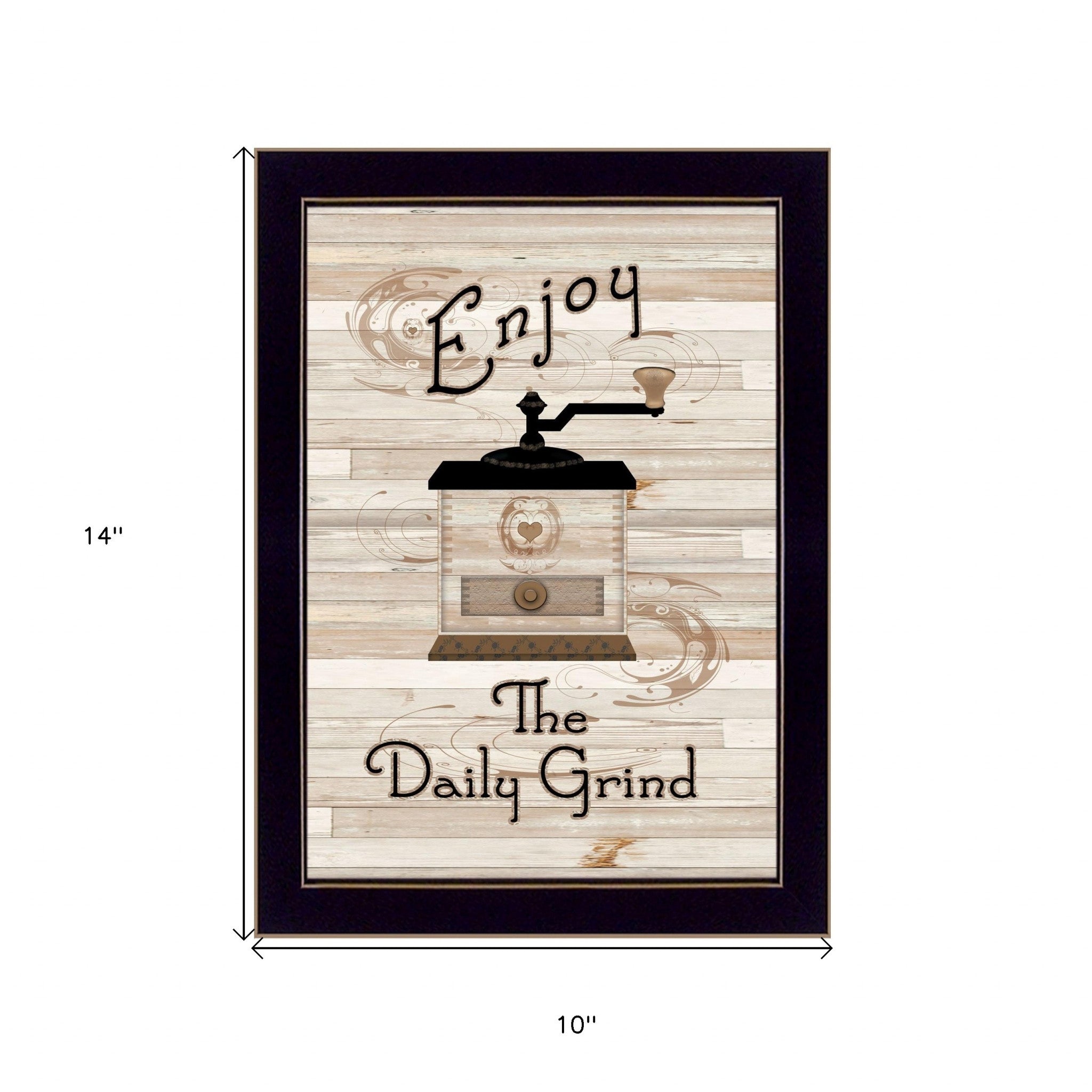 The Daily Grind 3 Black Framed Print Wall Art