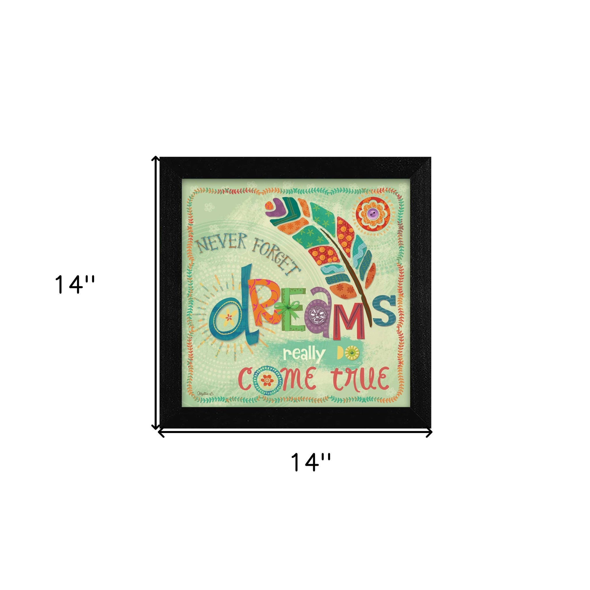 Dreams Come True Black Framed Print Wall Art