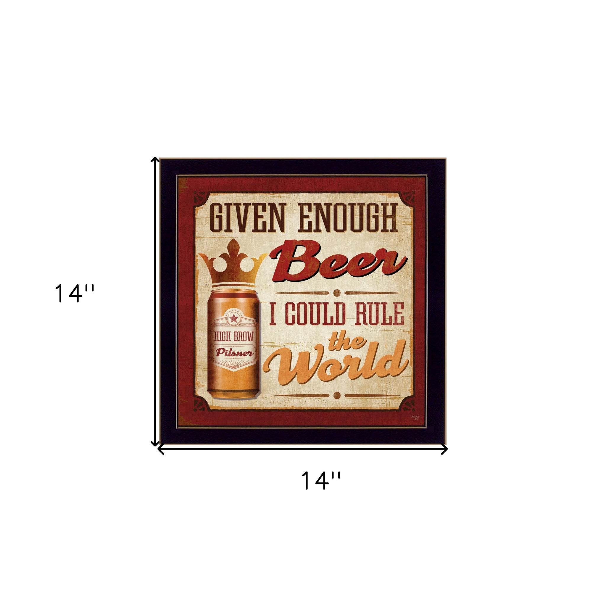 I Could Rule The World Black Framed Print Wall Art