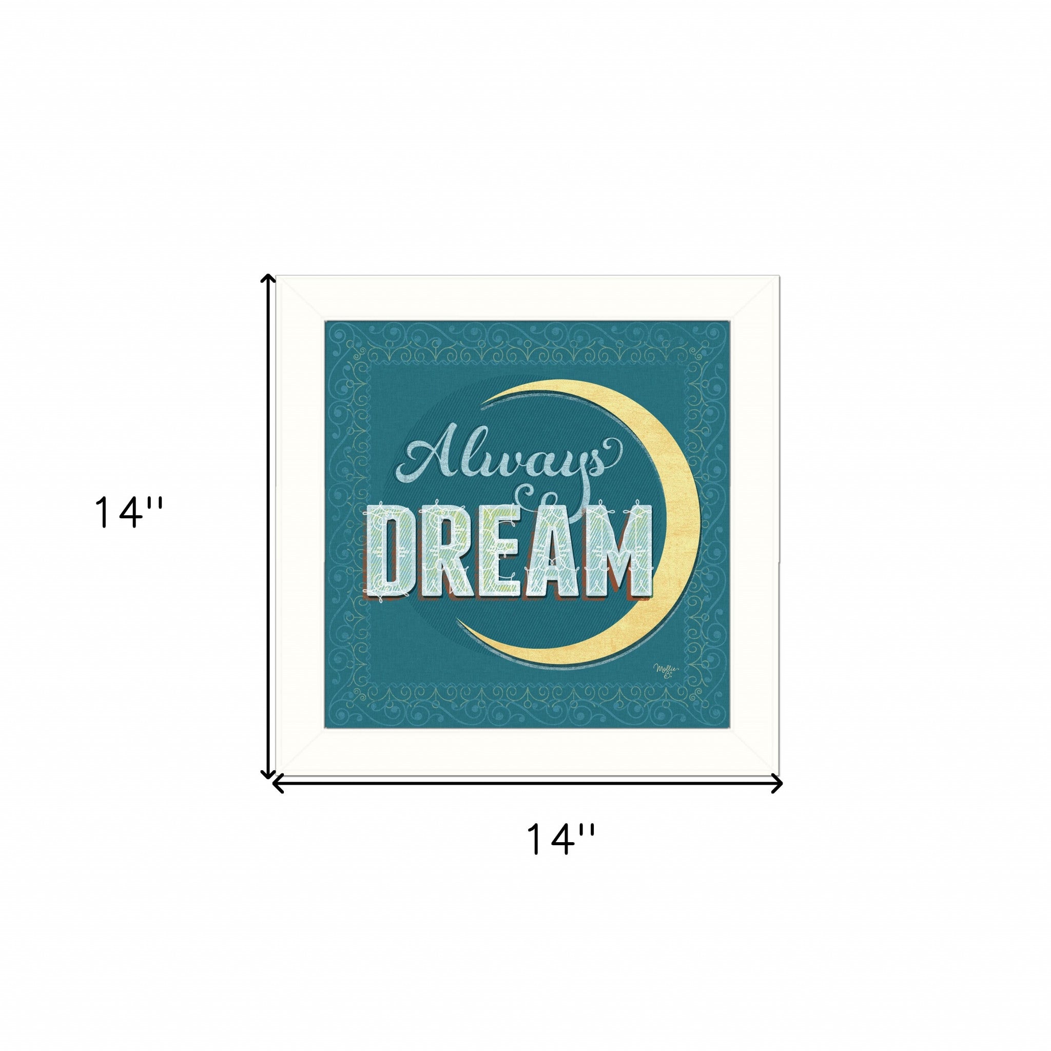 Always Dream White Framed Print Wall Art