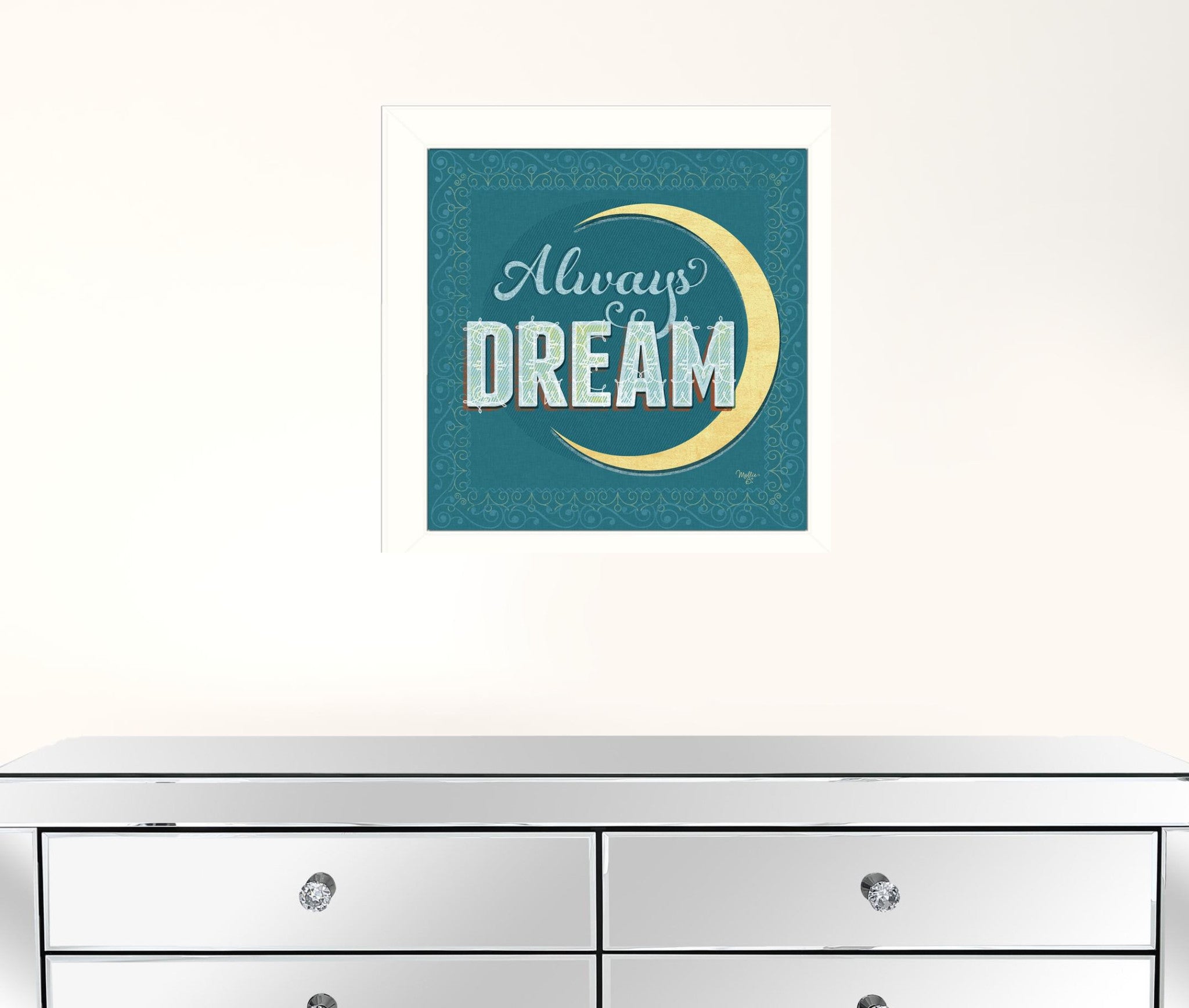 Always Dream White Framed Print Wall Art