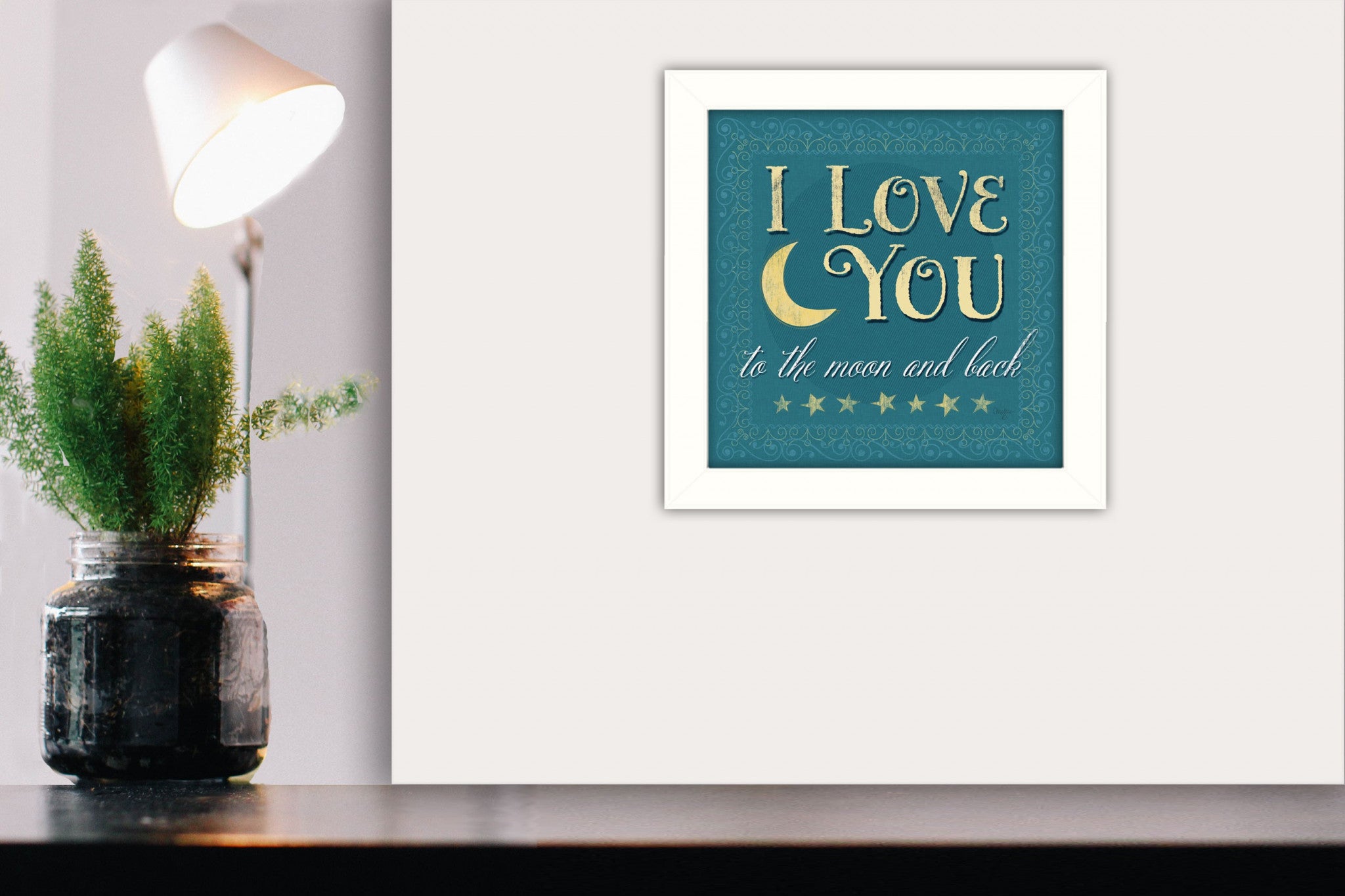 I Love You 2 White Framed Print Wall Art