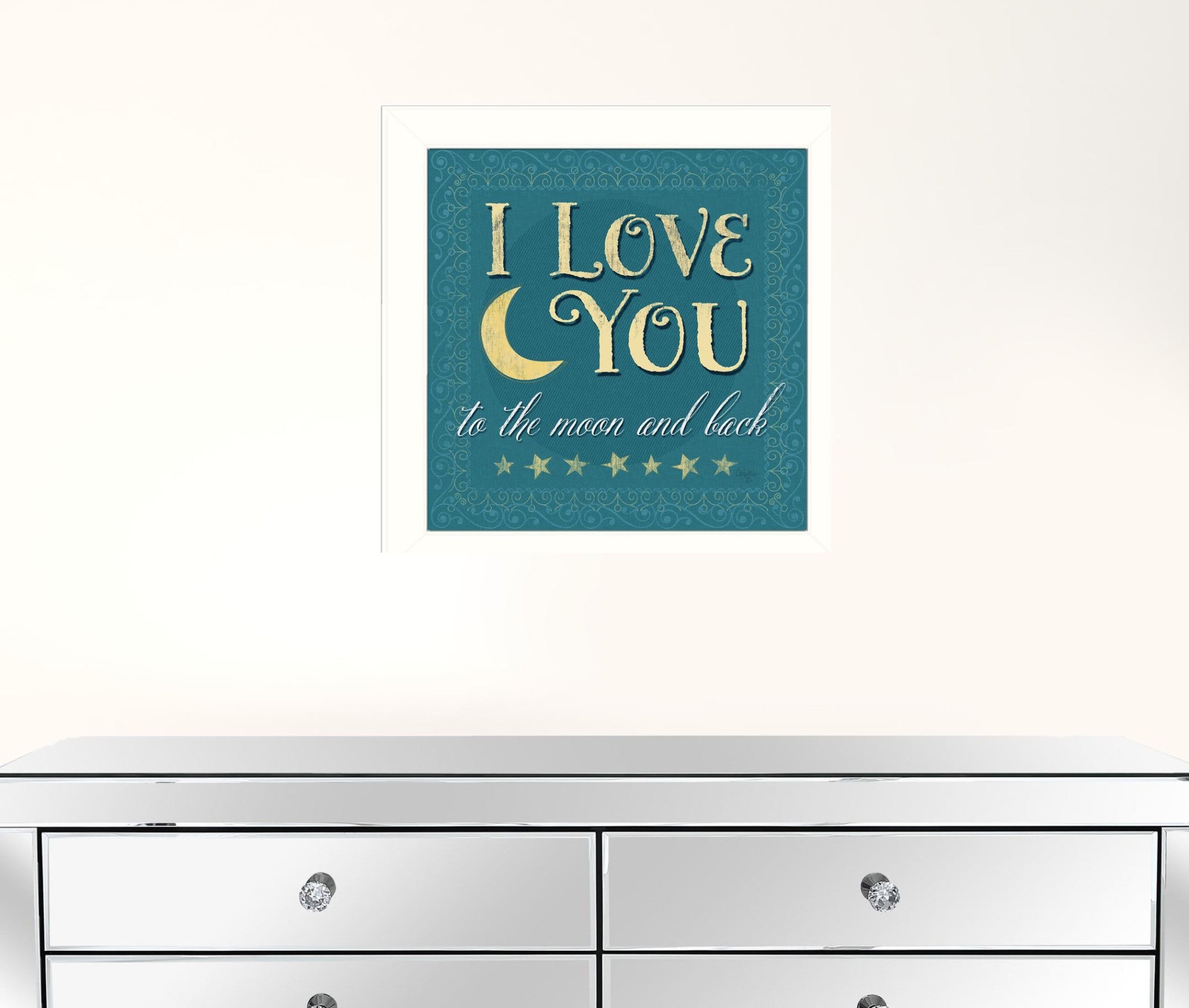 I Love You 2 White Framed Print Wall Art