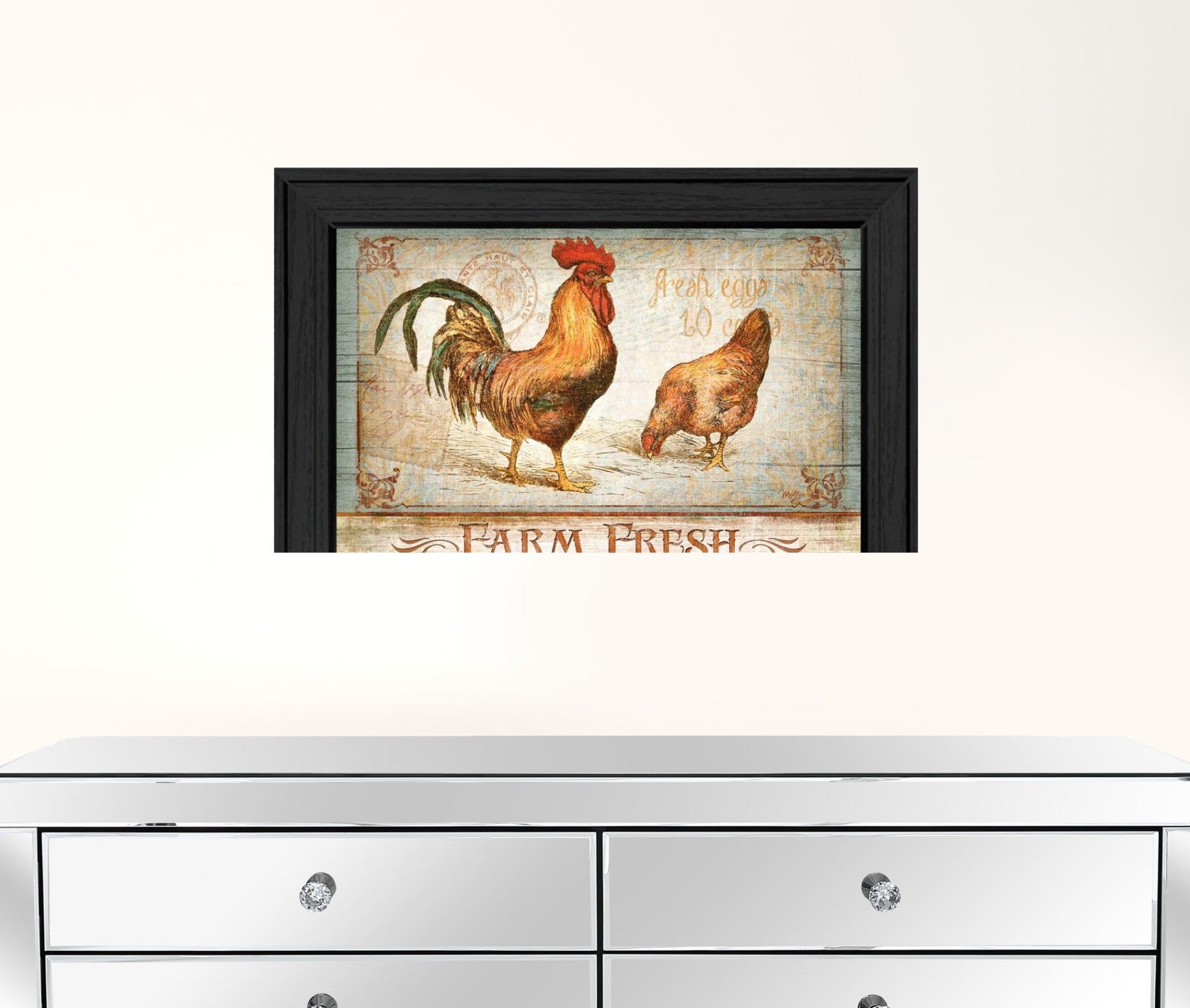 Farm Fresh Black Framed Print Wall Art