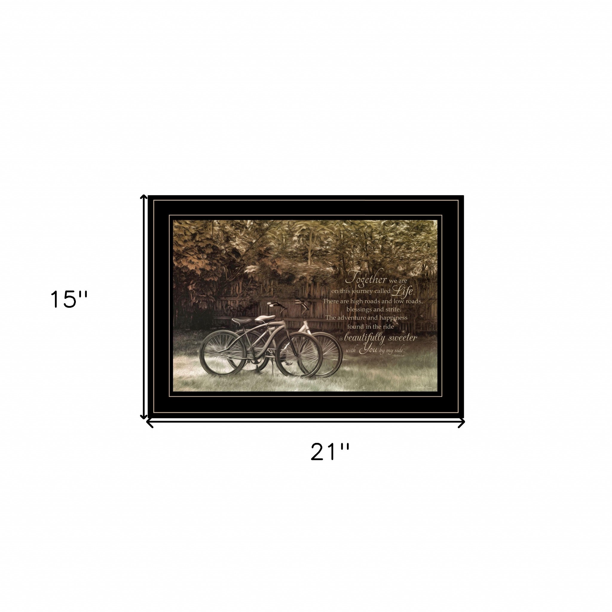 Journey Together 2 Black Framed Print Wall Art