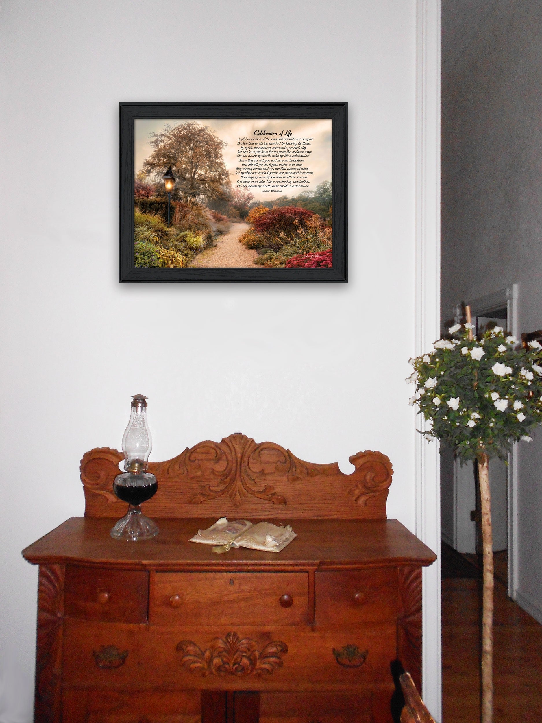 Celebration Of Life Black Framed Print Wall Art