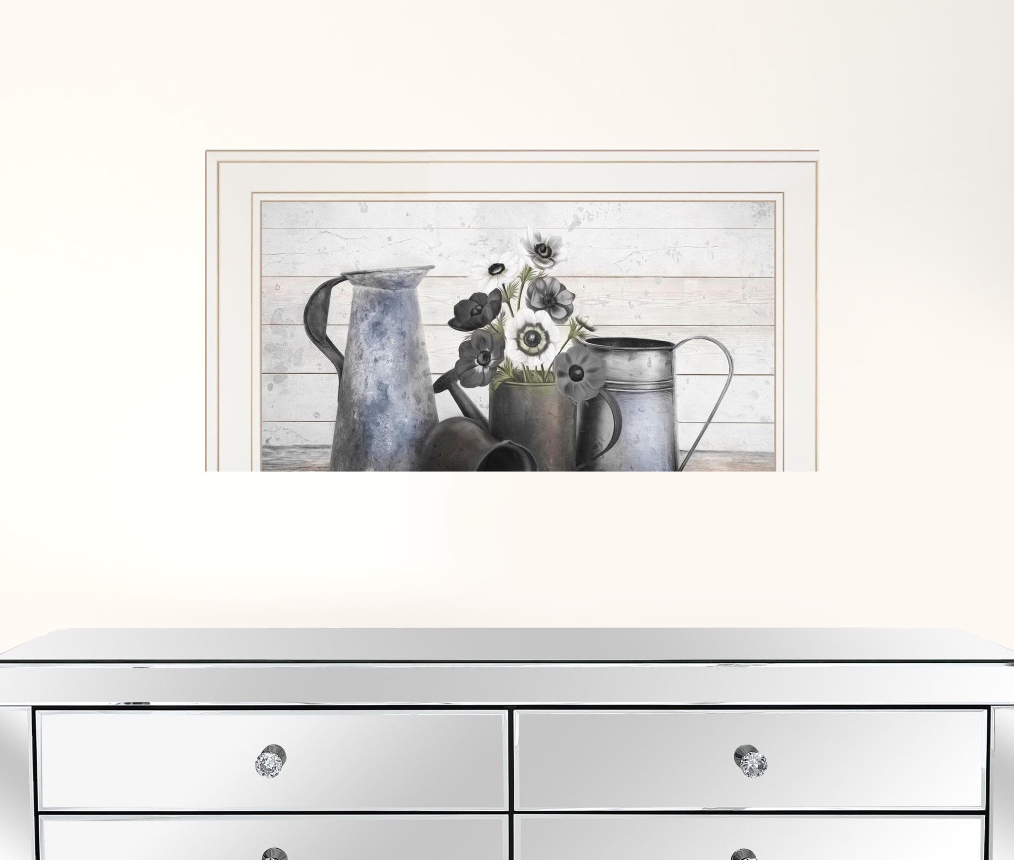 Floral Farmhouse I 1 White Framed Print Wall Art