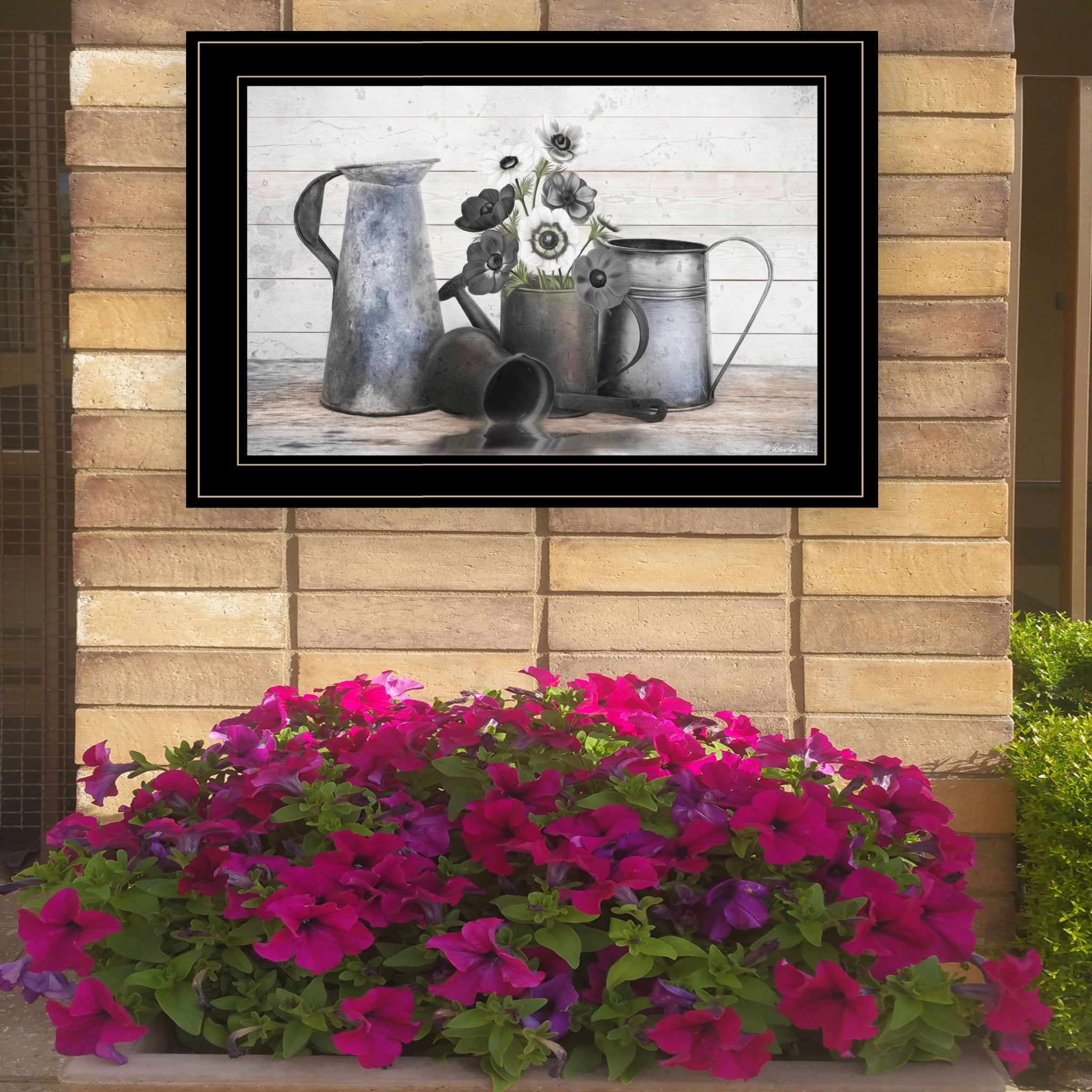 Floral Farmhouse I 2 Black Framed Print Wall Art