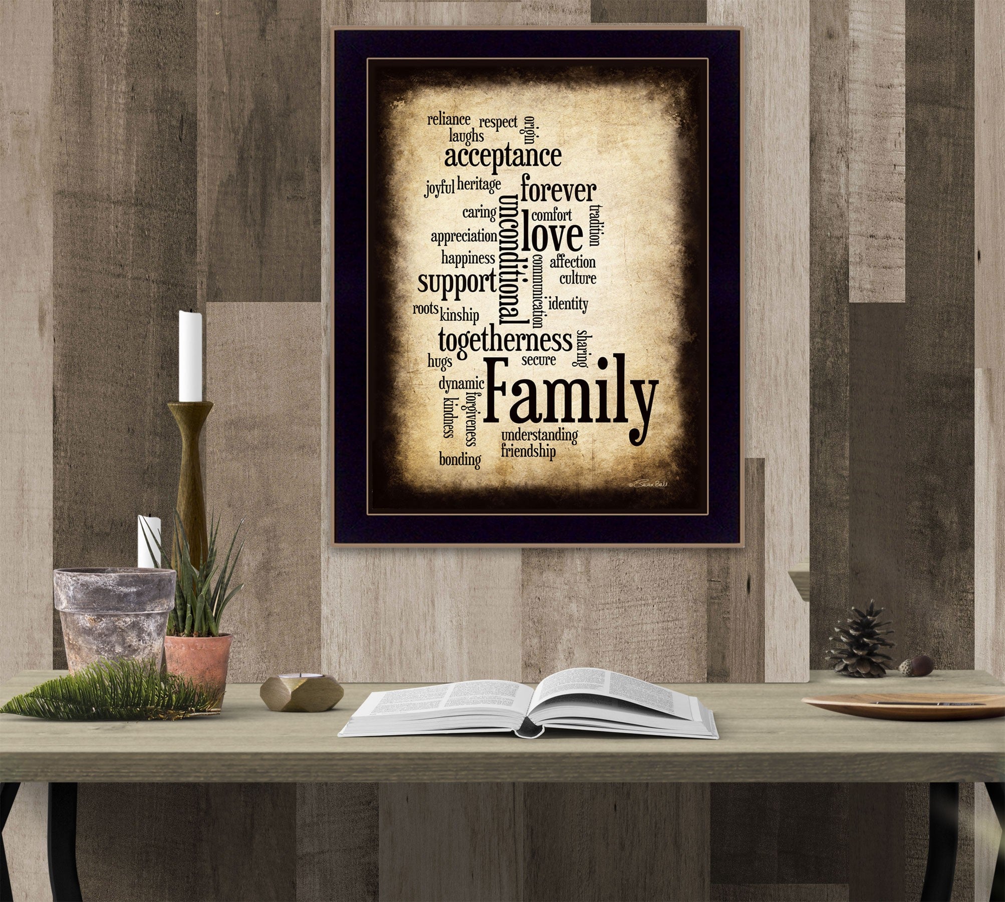 Family 11 Black Framed Print Wall Art