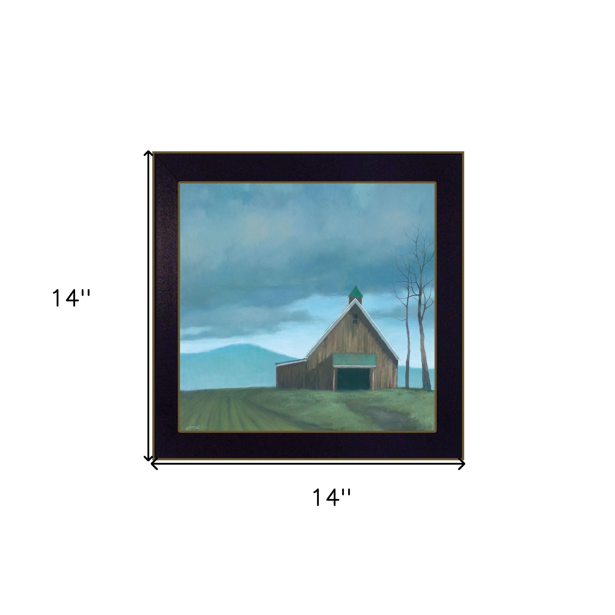 Lonesome Barn 2 Black Framed Print Wall Art