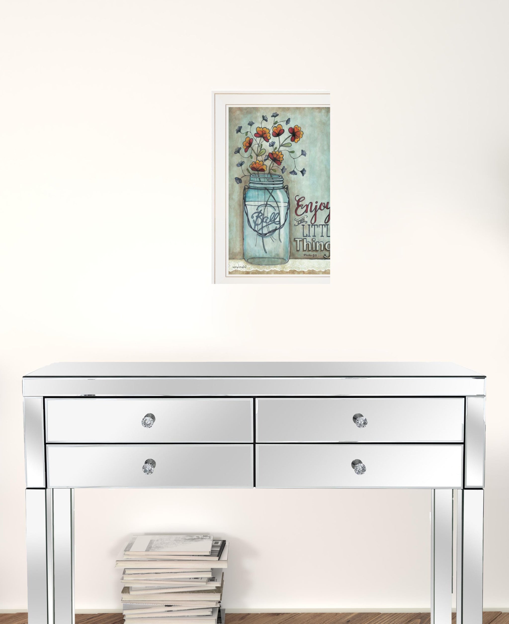 Enjoy The Little Things 1 White Framed Print Wall Art