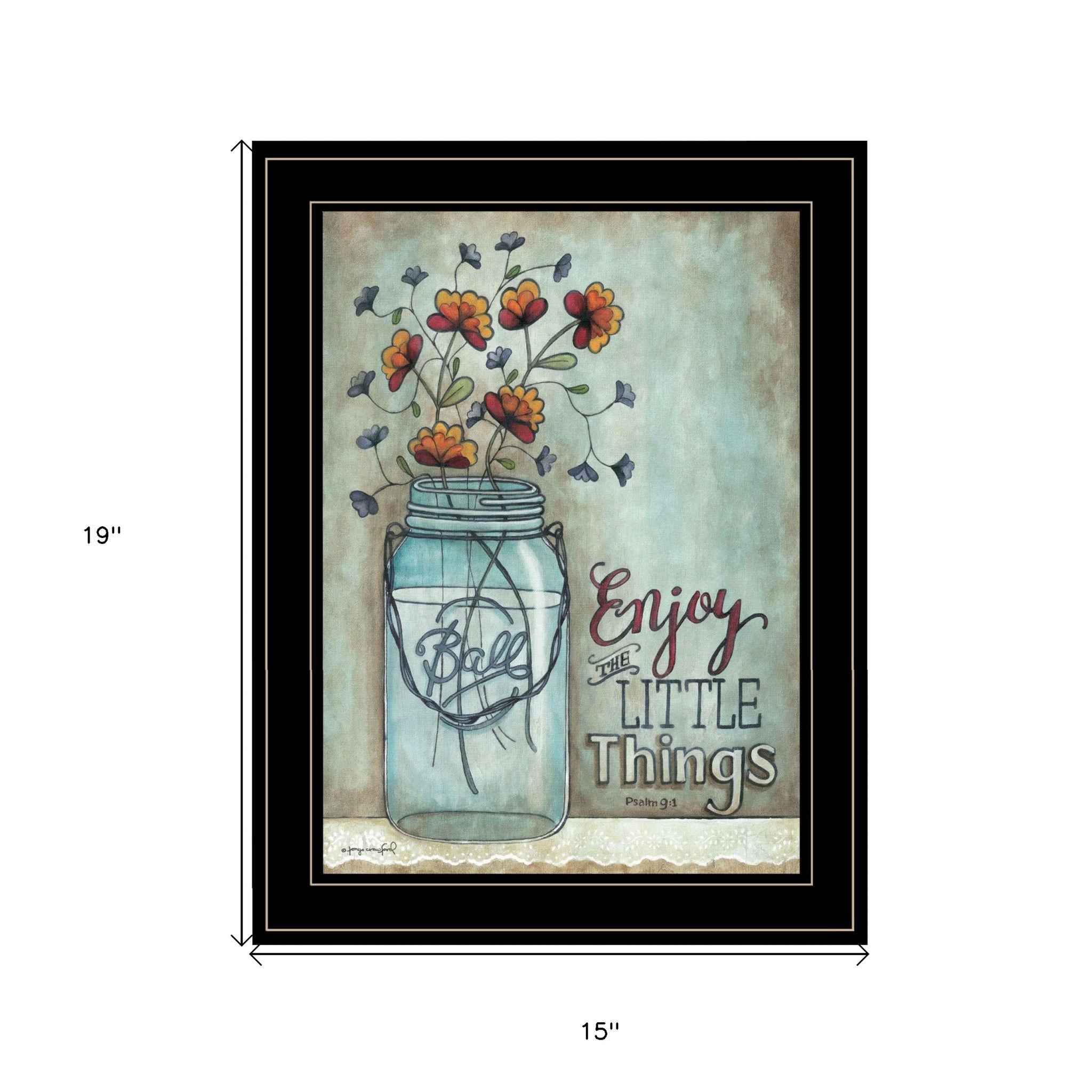 Enjoy The Little Things 2 Black Framed Print Wall Art