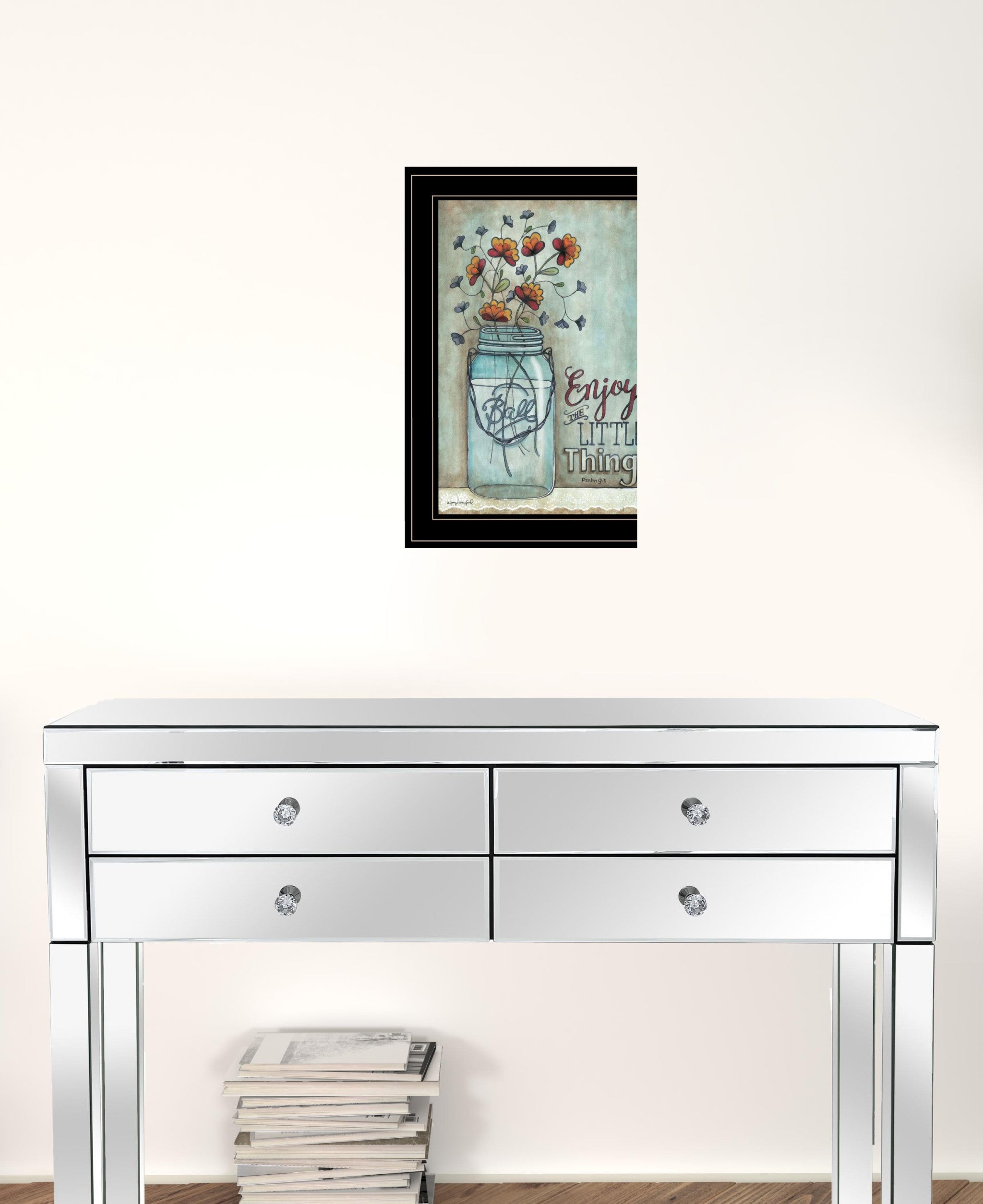 Enjoy The Little Things 2 Black Framed Print Wall Art