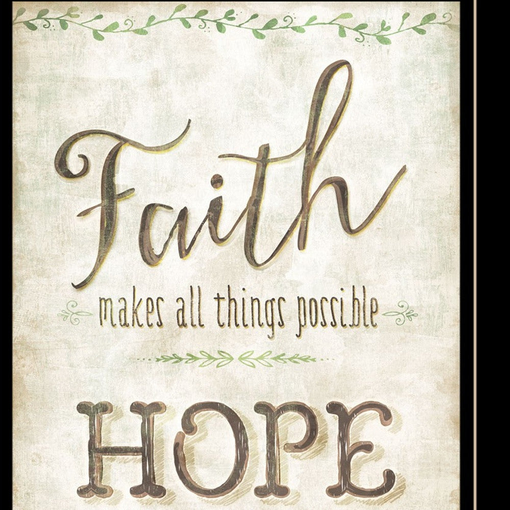 Set Of Two Faith Or Believe 2 Black Framed Print Wall Art