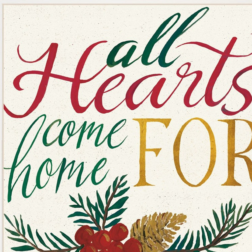 Set Of Two Come Home For Christmas 1 White Framed Print Wall Art