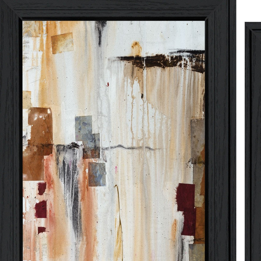 Set Of Two Abstract Flight 2 Black Framed Print Wall Art