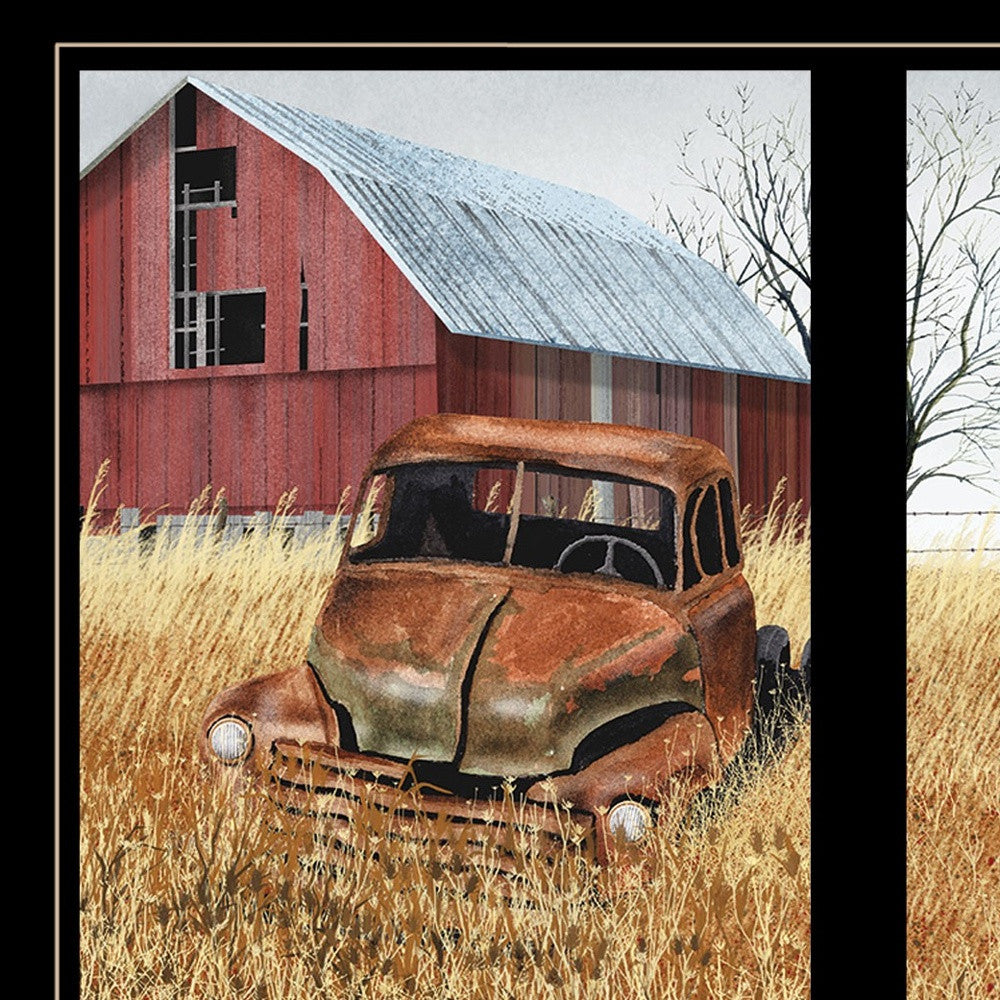 Granddads Old Truck 8 Black Framed Print Wall Art