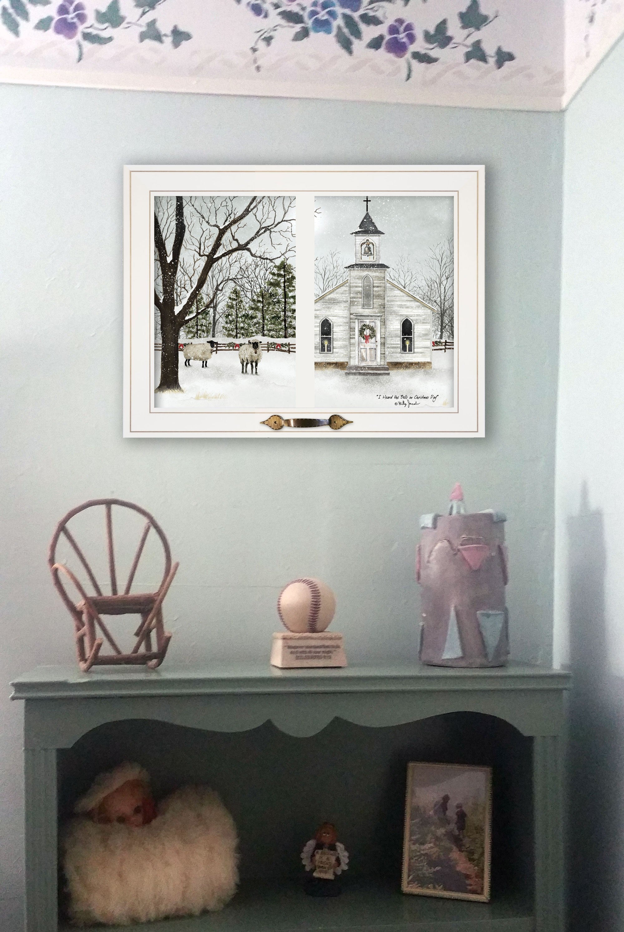 I Heard The Bells On Christmas Day 1 White Framed Print Wall Art