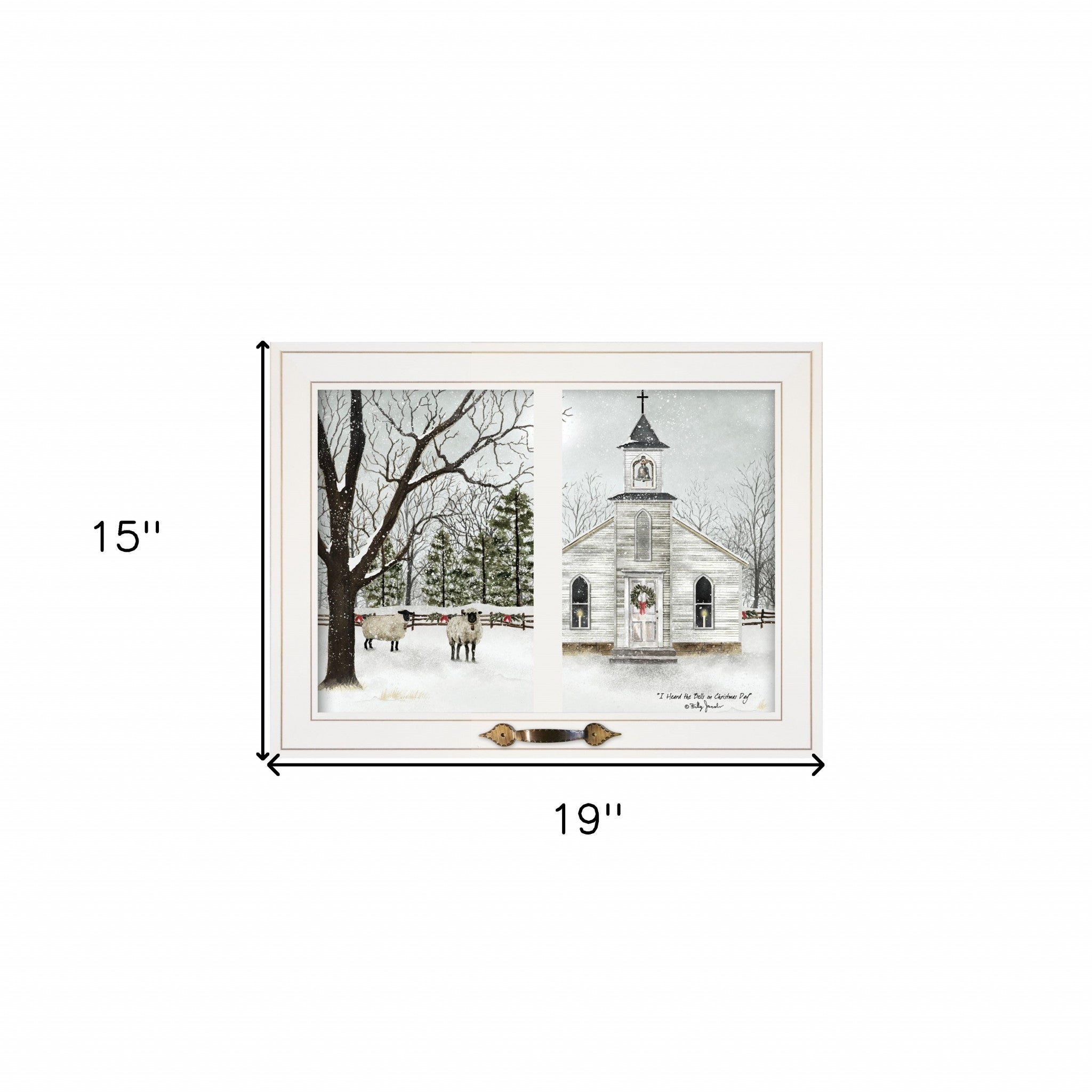 I Heard The Bells On Christmas Day 1 White Framed Print Wall Art