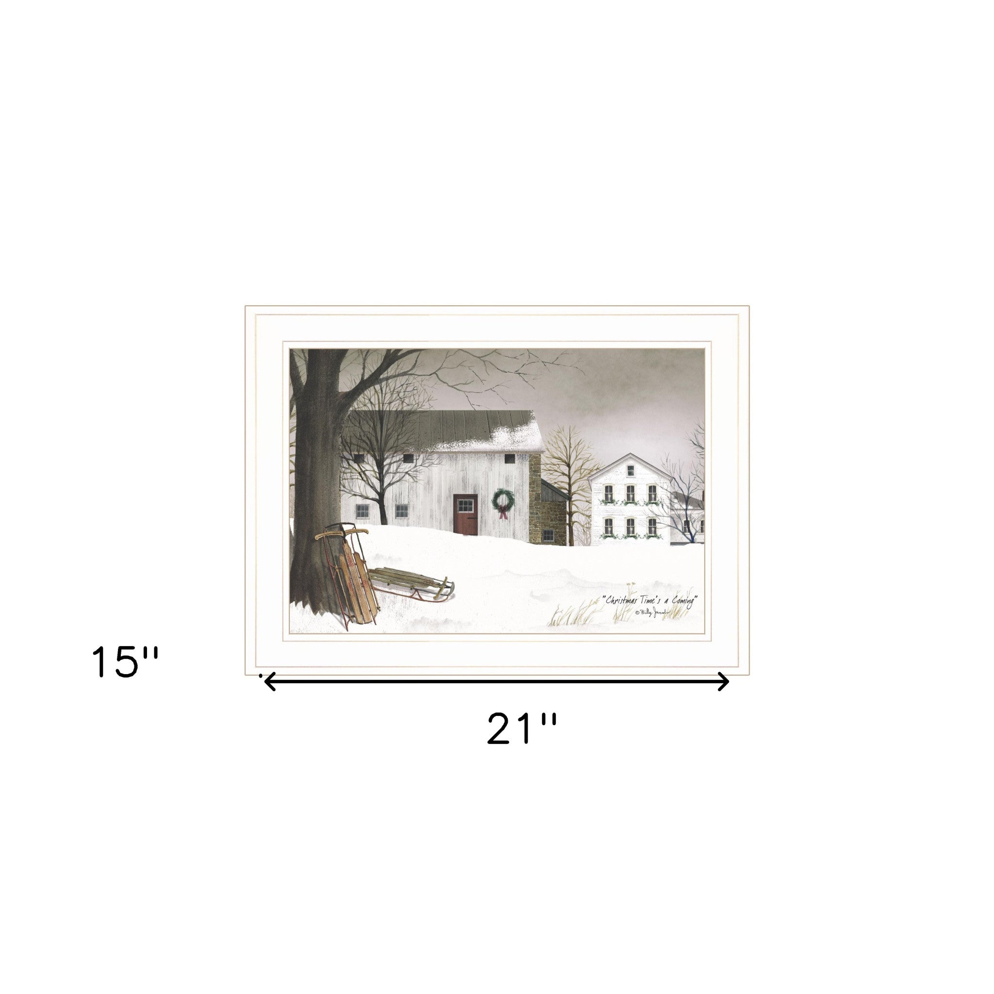 Christmas Time Is Coming 1 White Framed Print Wall Art