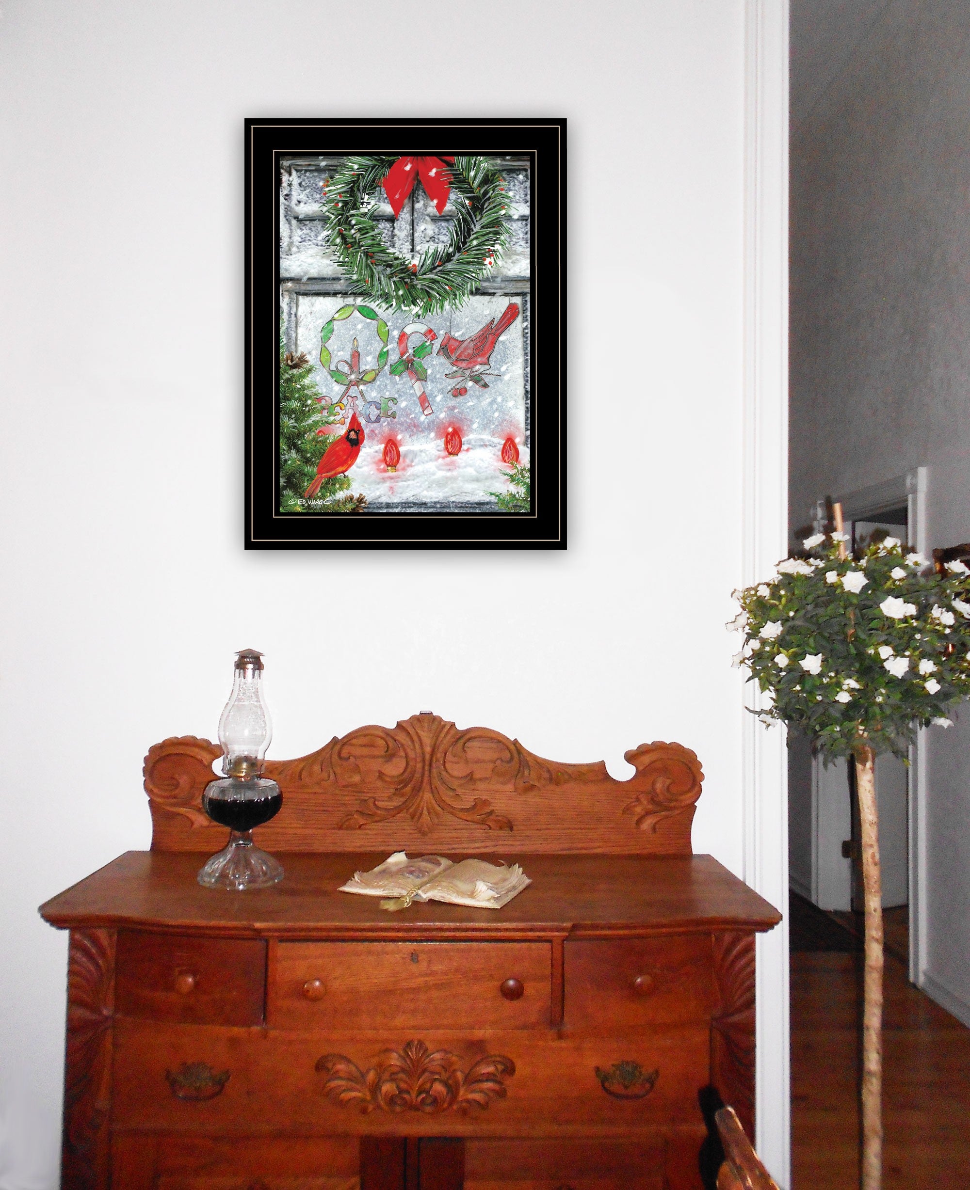 Christmas Peace 2 Black Framed Print Wall Art