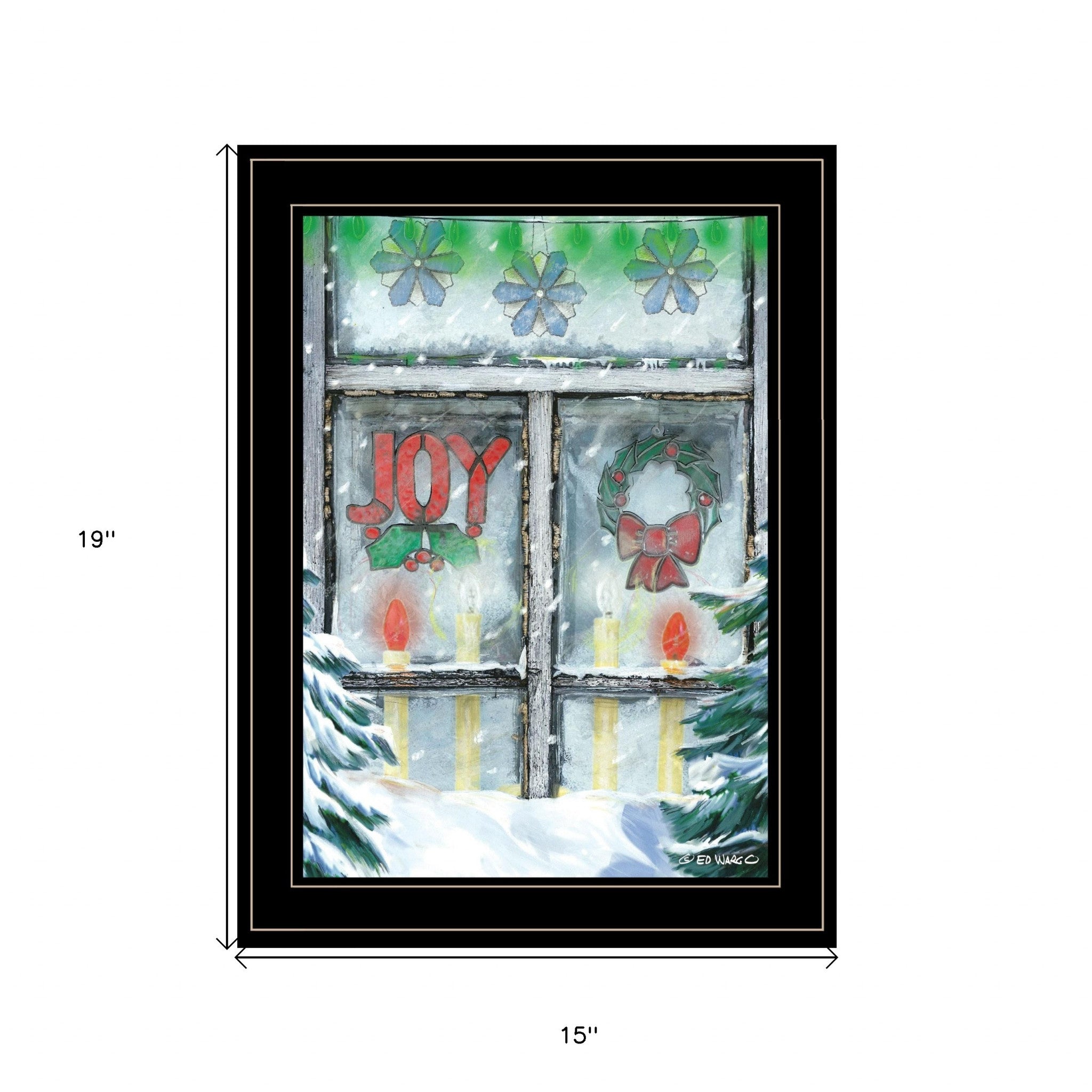 Christmas Joy 2 Black Framed Print Wall Art