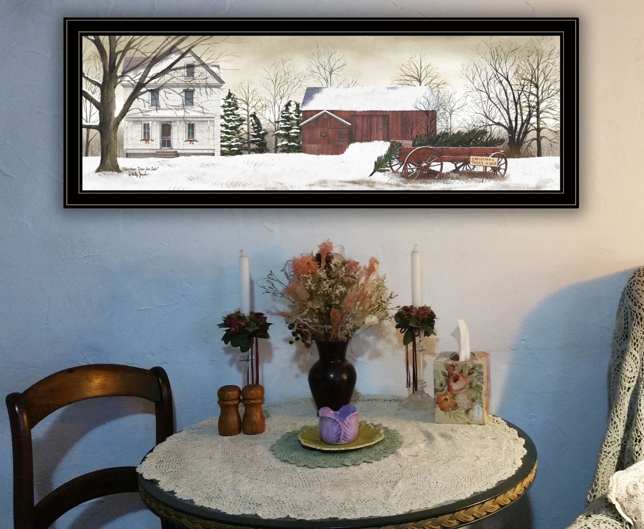 Christmas Trees For Sale 7 Black Framed Print Wall Art