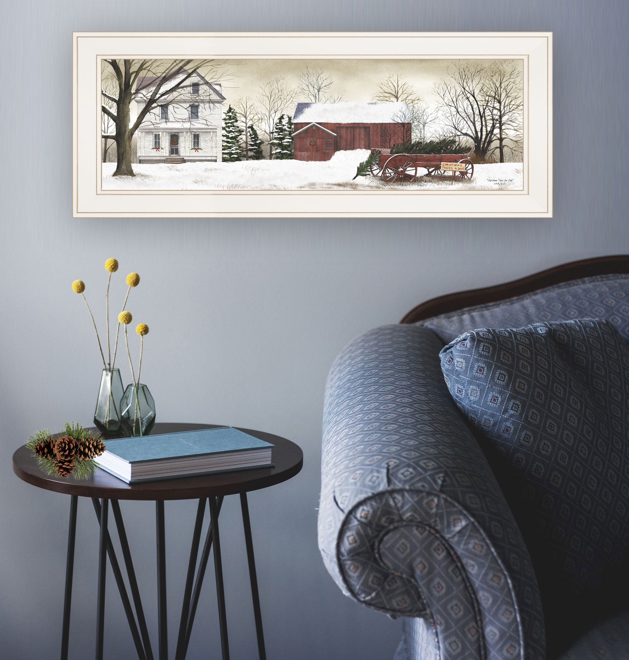 Christmas Trees For Sale 2 White Framed Print Wall Art