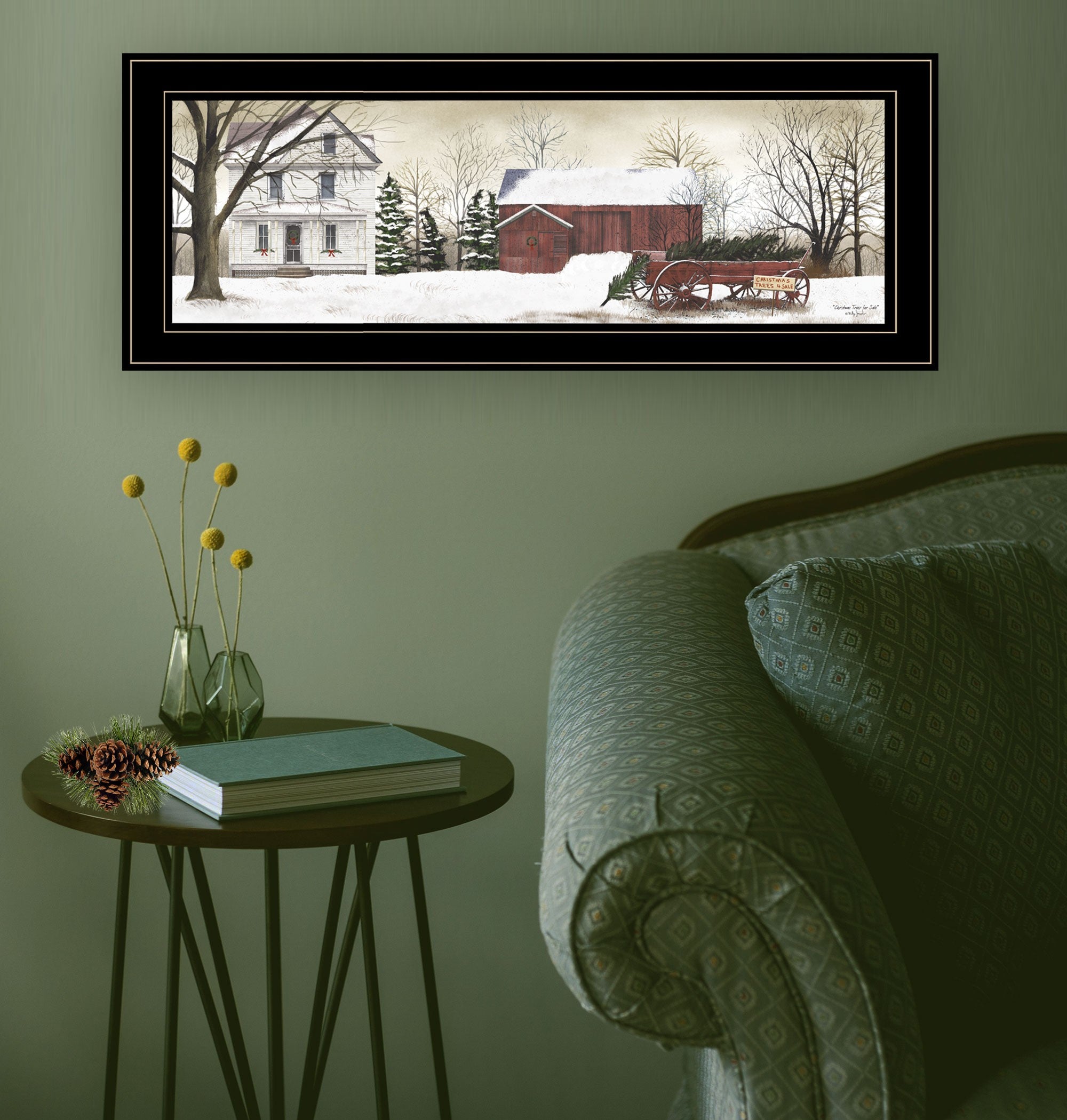 Christmas Trees For Sale 3 Black Framed Print Wall Art