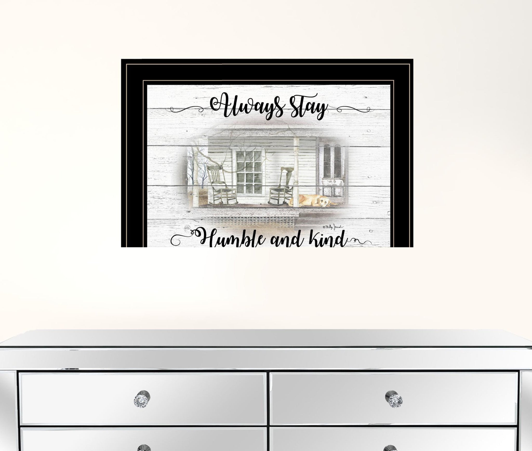 Humble And Kind Black Framed Print Wall Art