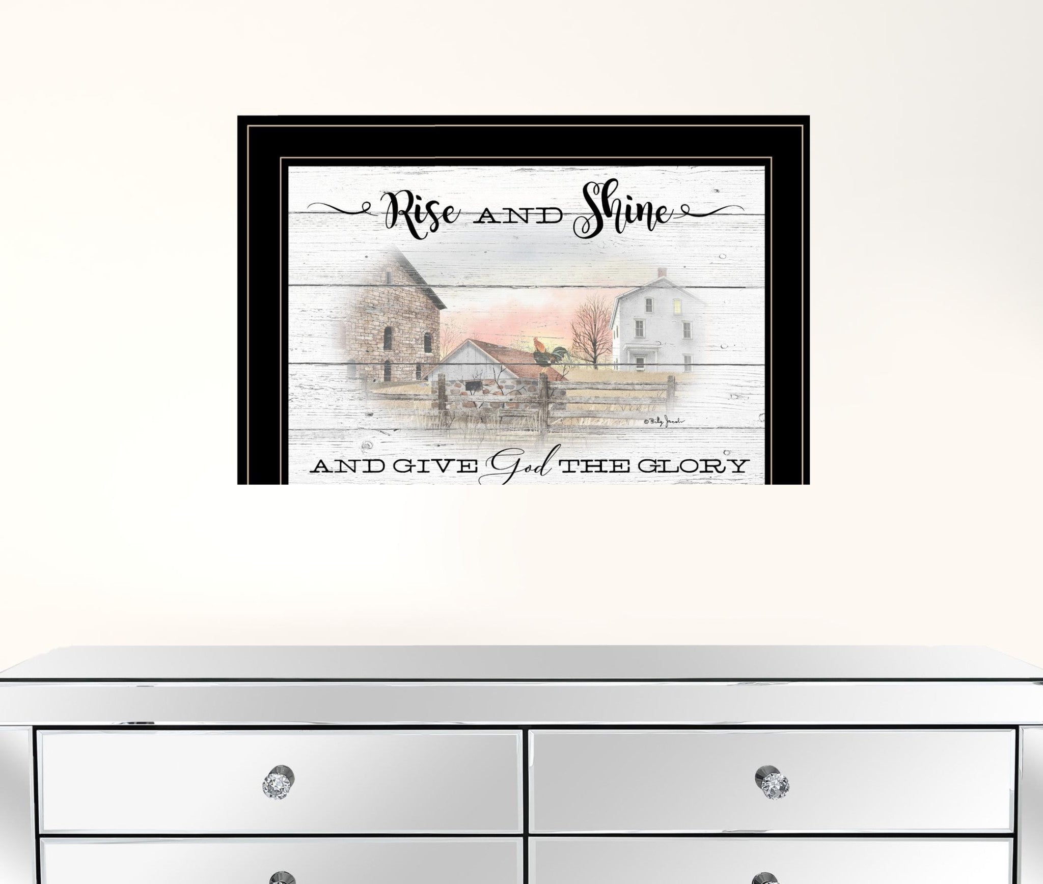 Rise And Shine 8 Black Framed Print Wall Art