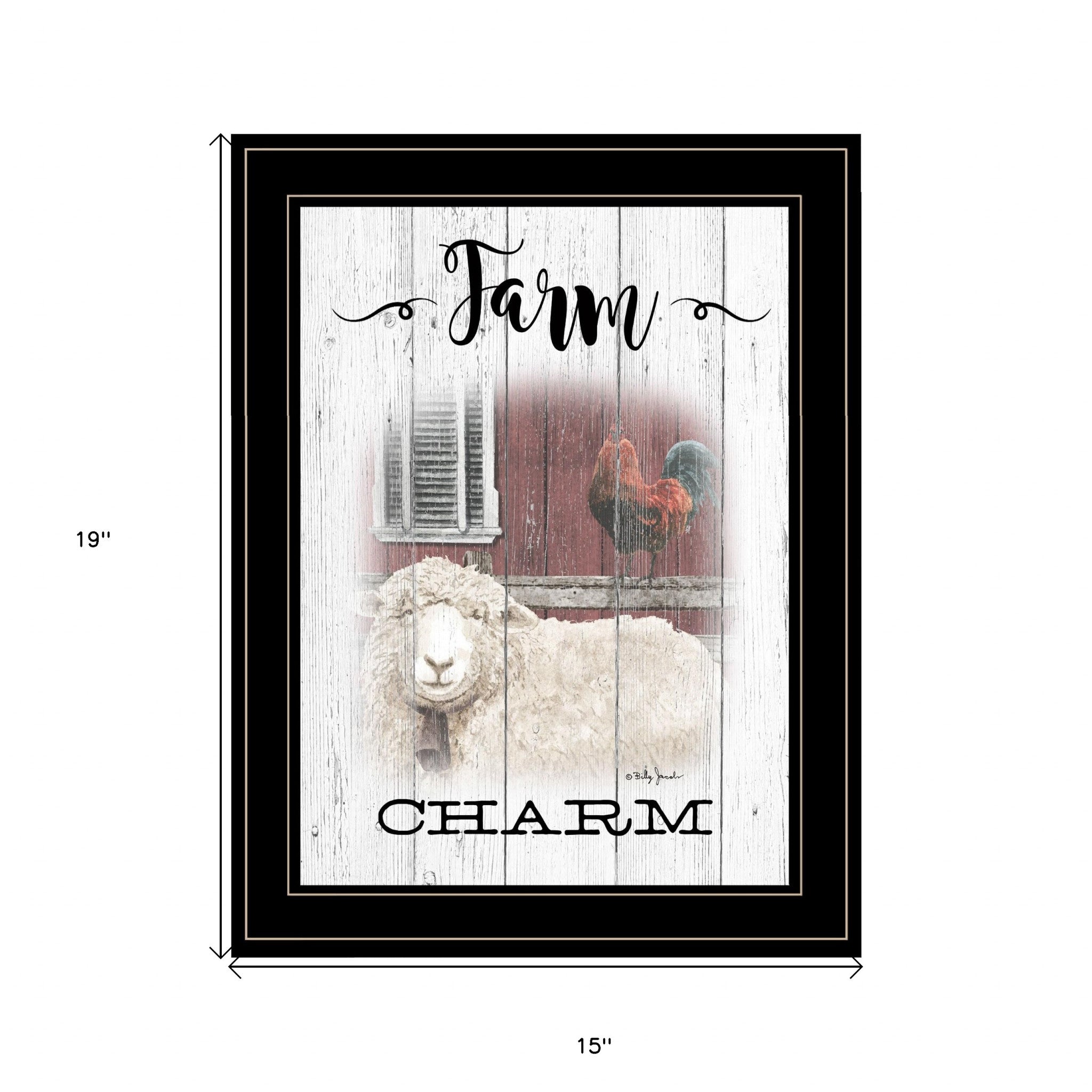 Farm Charm Black Framed Print Wall Art