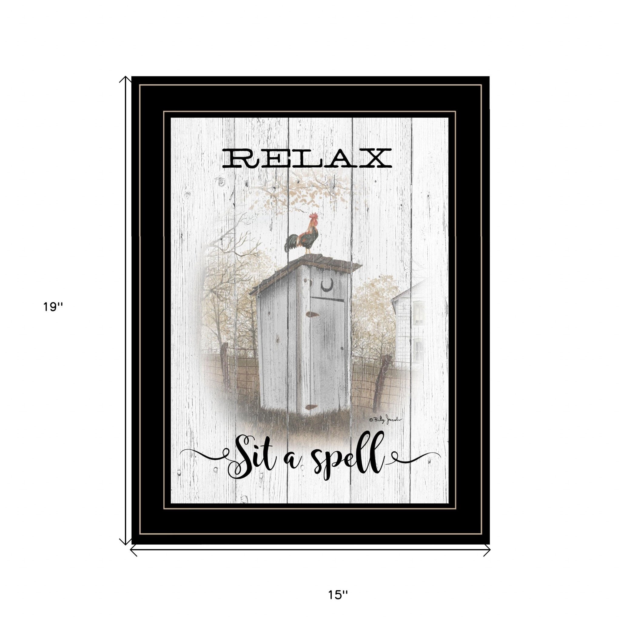 Relax Sit A Spell 2 Black Framed Print Wall Art