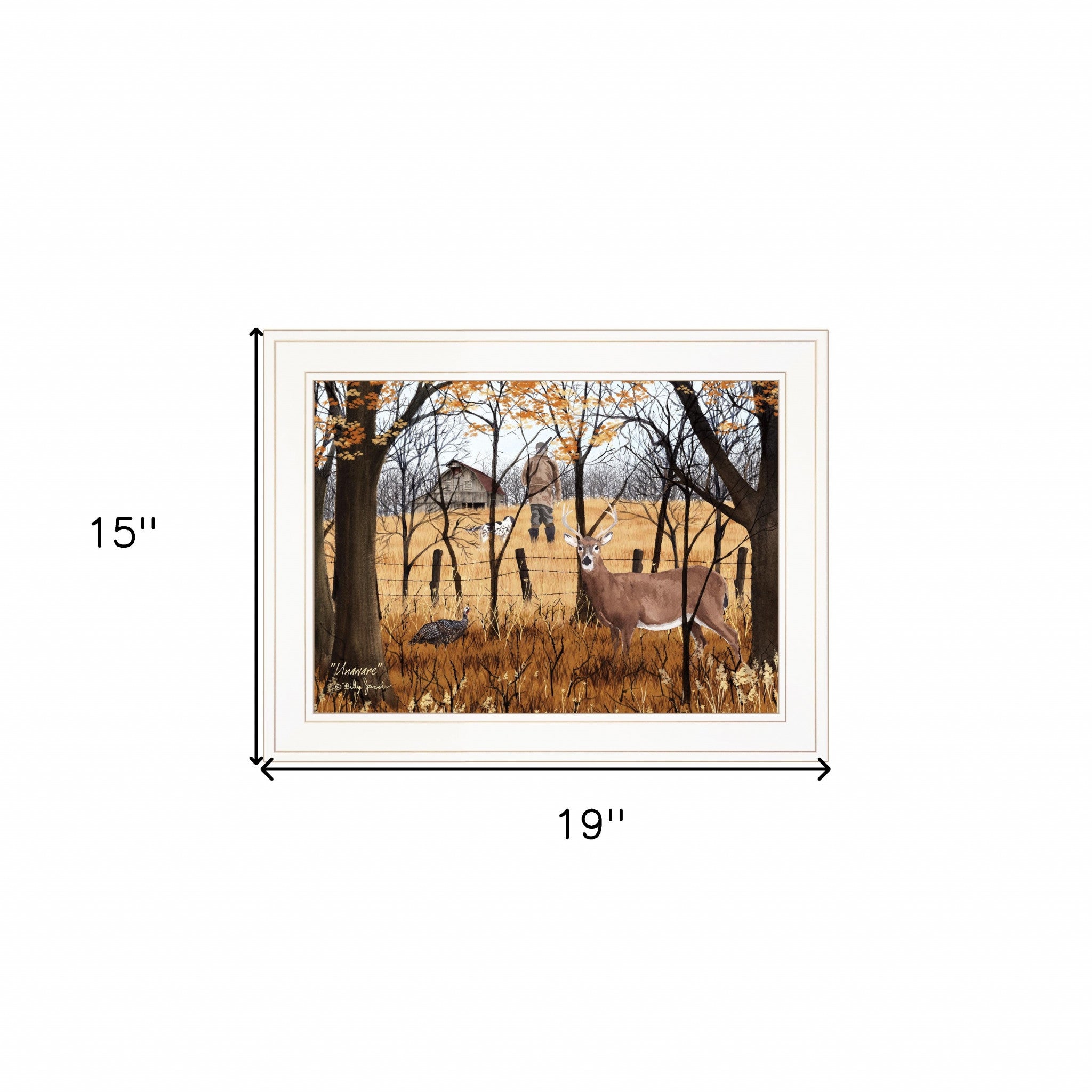 Unaware 1 White Framed Print Wall Art