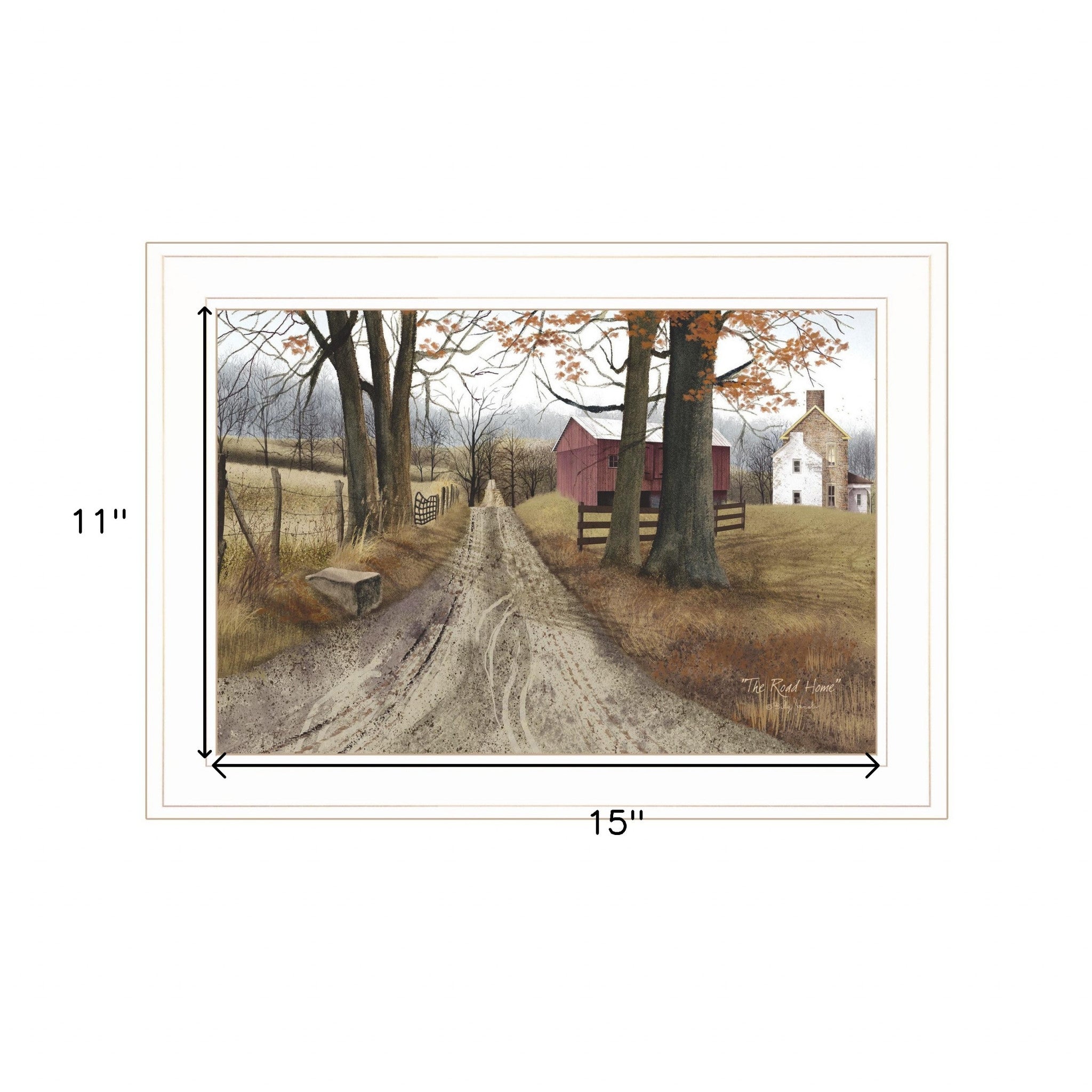 The Road Home 1 White Framed Print Wall Art