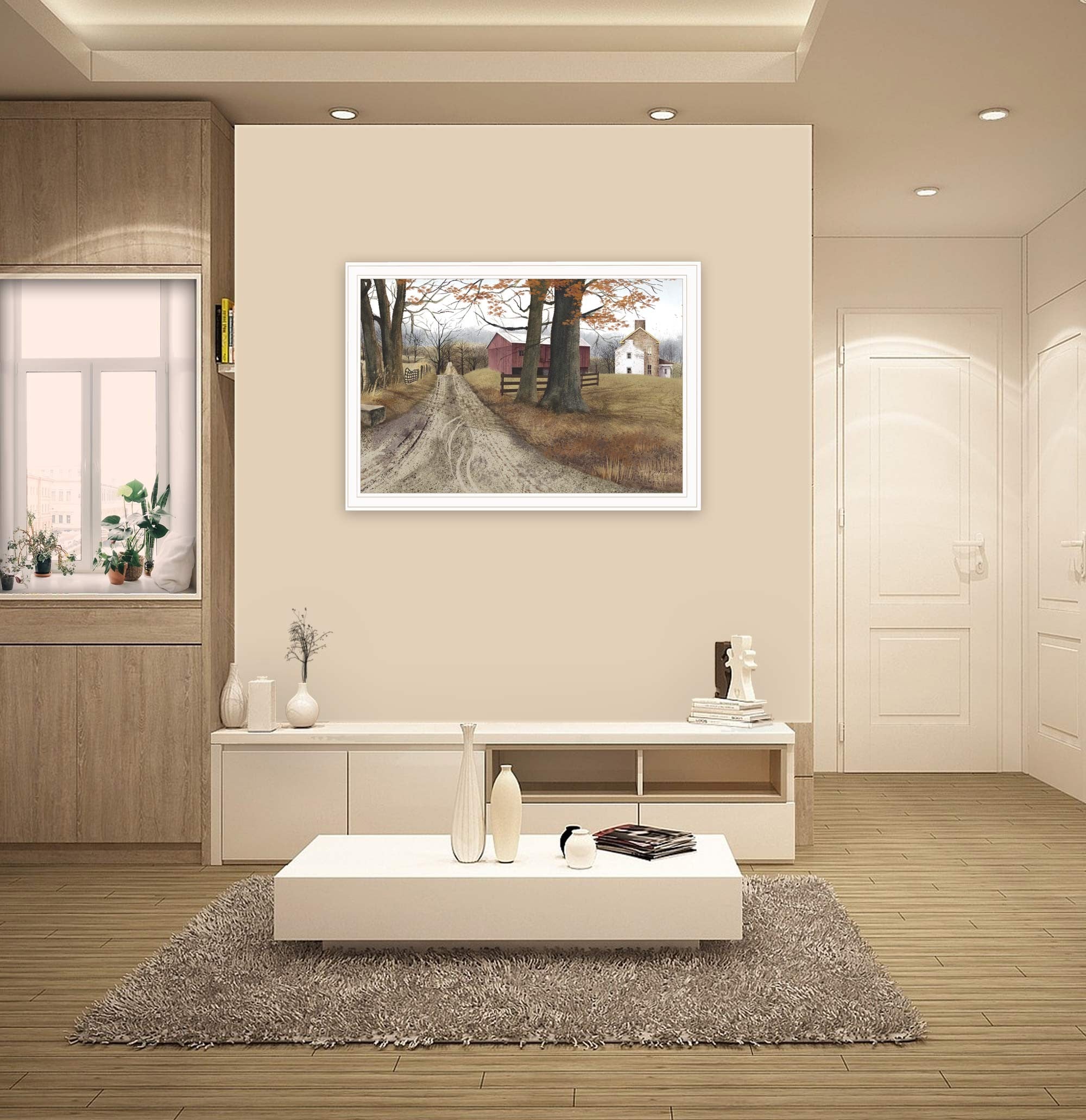 The Road Home 14 White Framed Print Wall Art