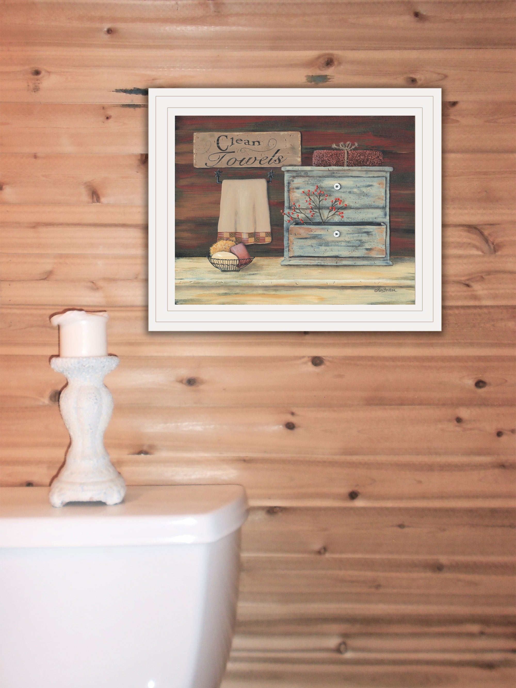 Clean Towels 2 White Framed Print Wall Art