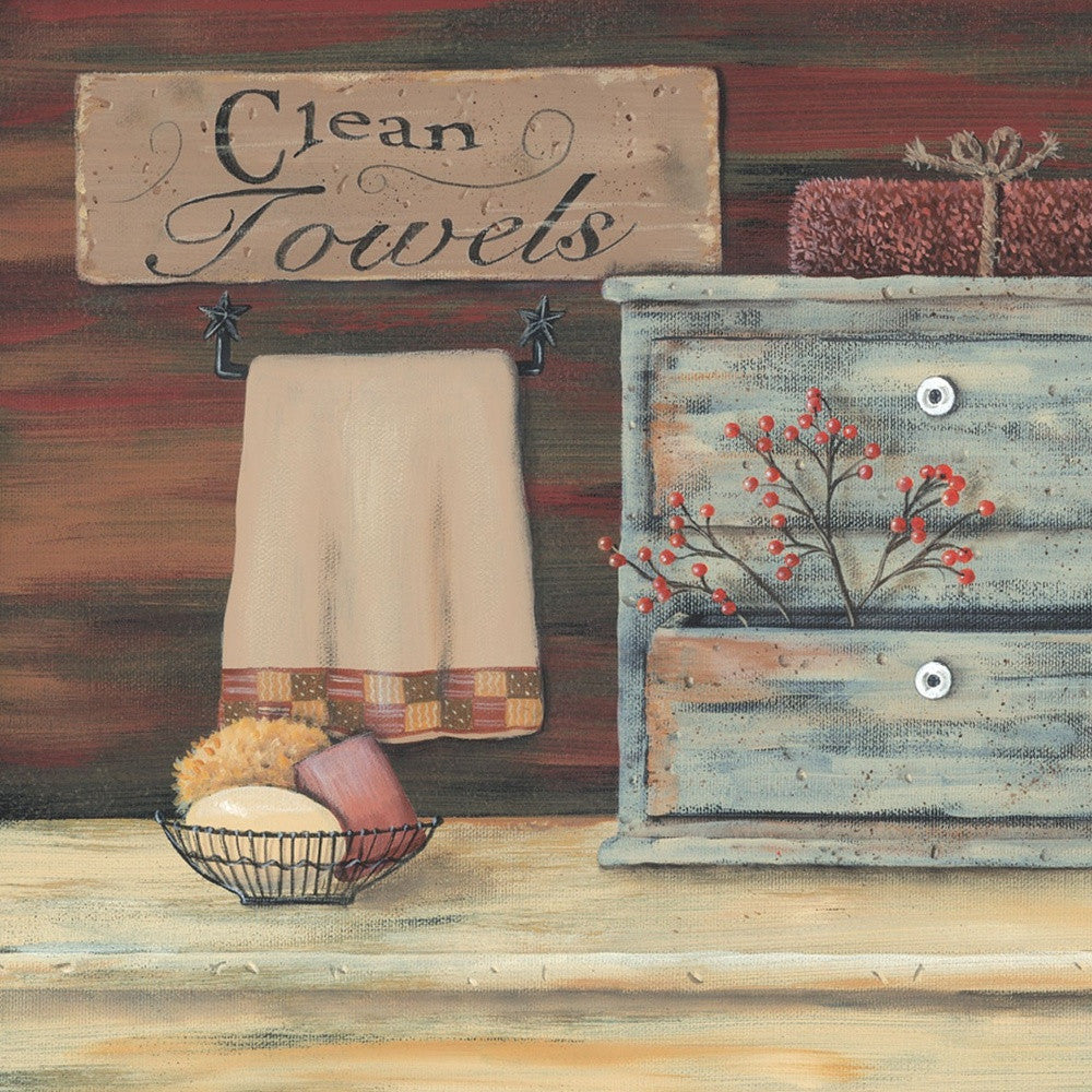 Clean Towels 2 White Framed Print Wall Art