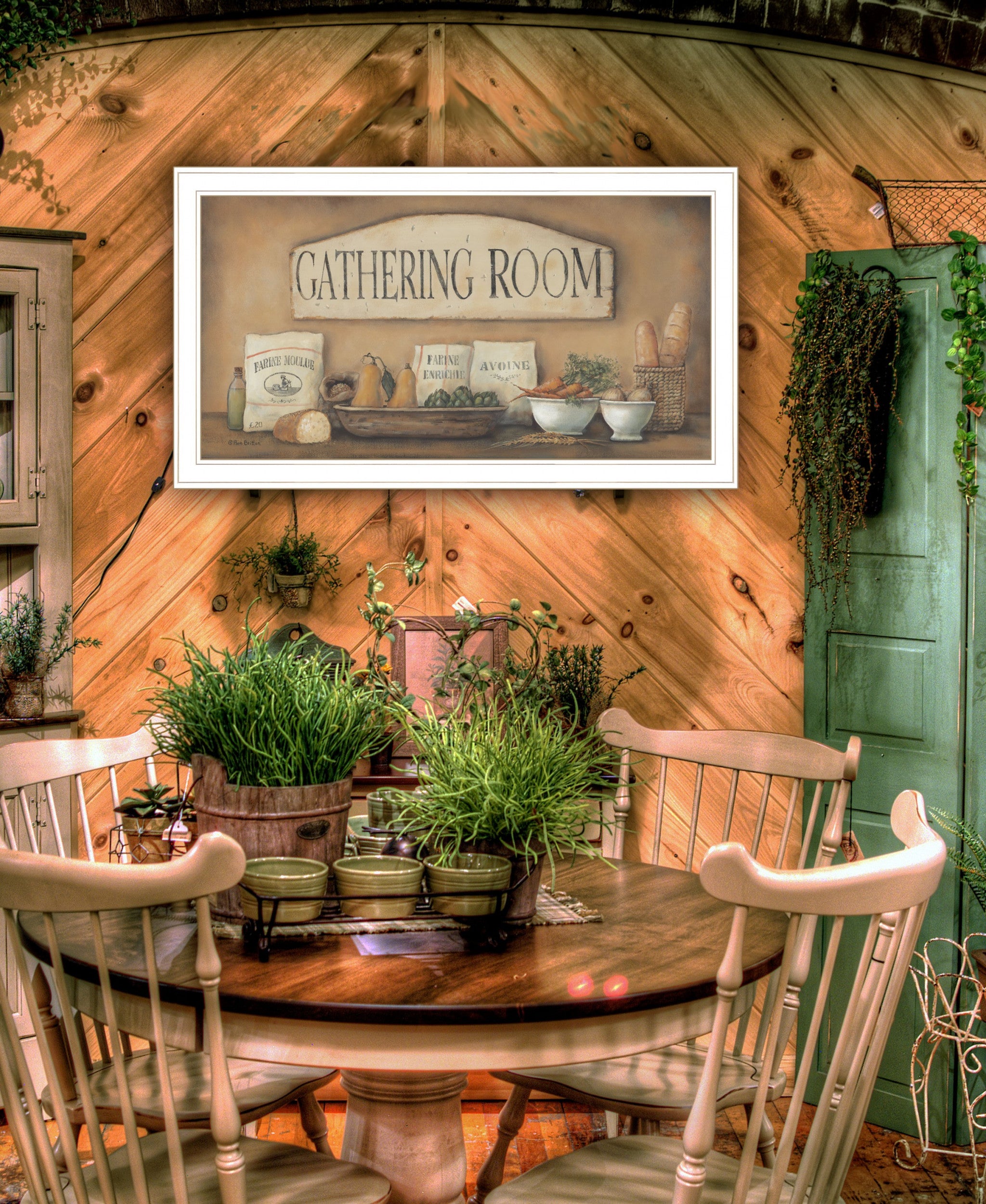 Gathering Room 1 White Framed Print Wall Art