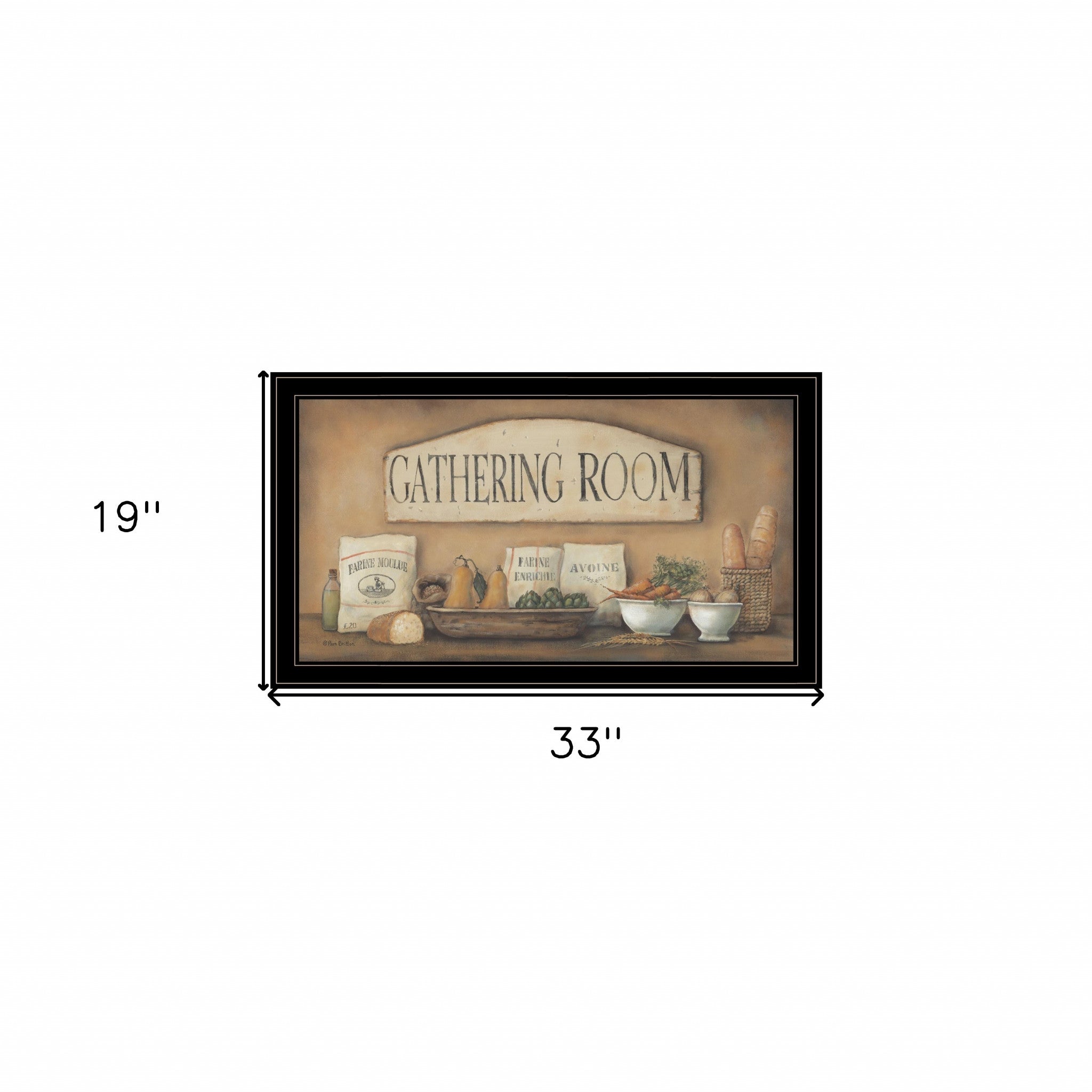 Gathering Room 2 Black Framed Print Wall Art