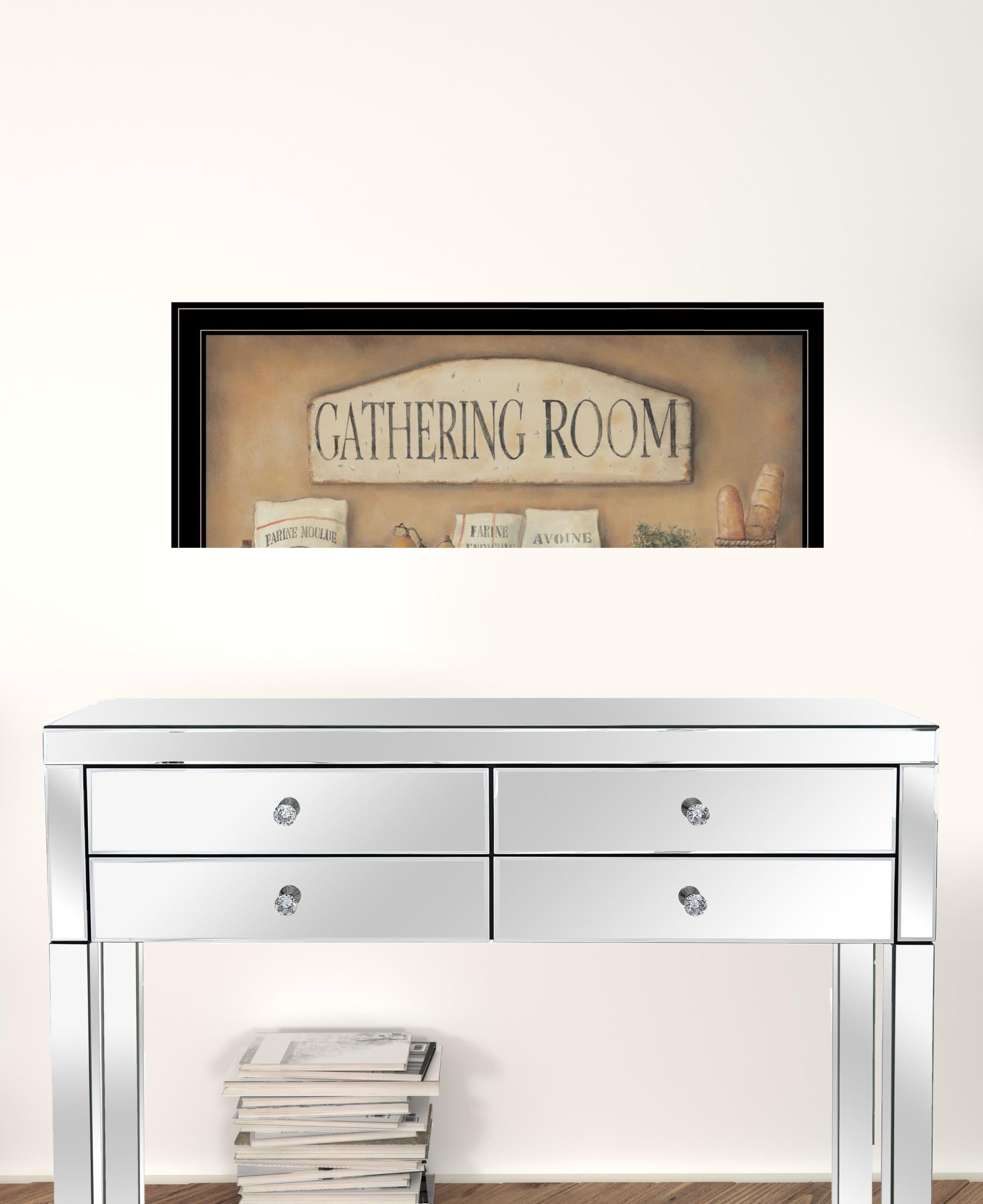 Gathering Room 2 Black Framed Print Wall Art