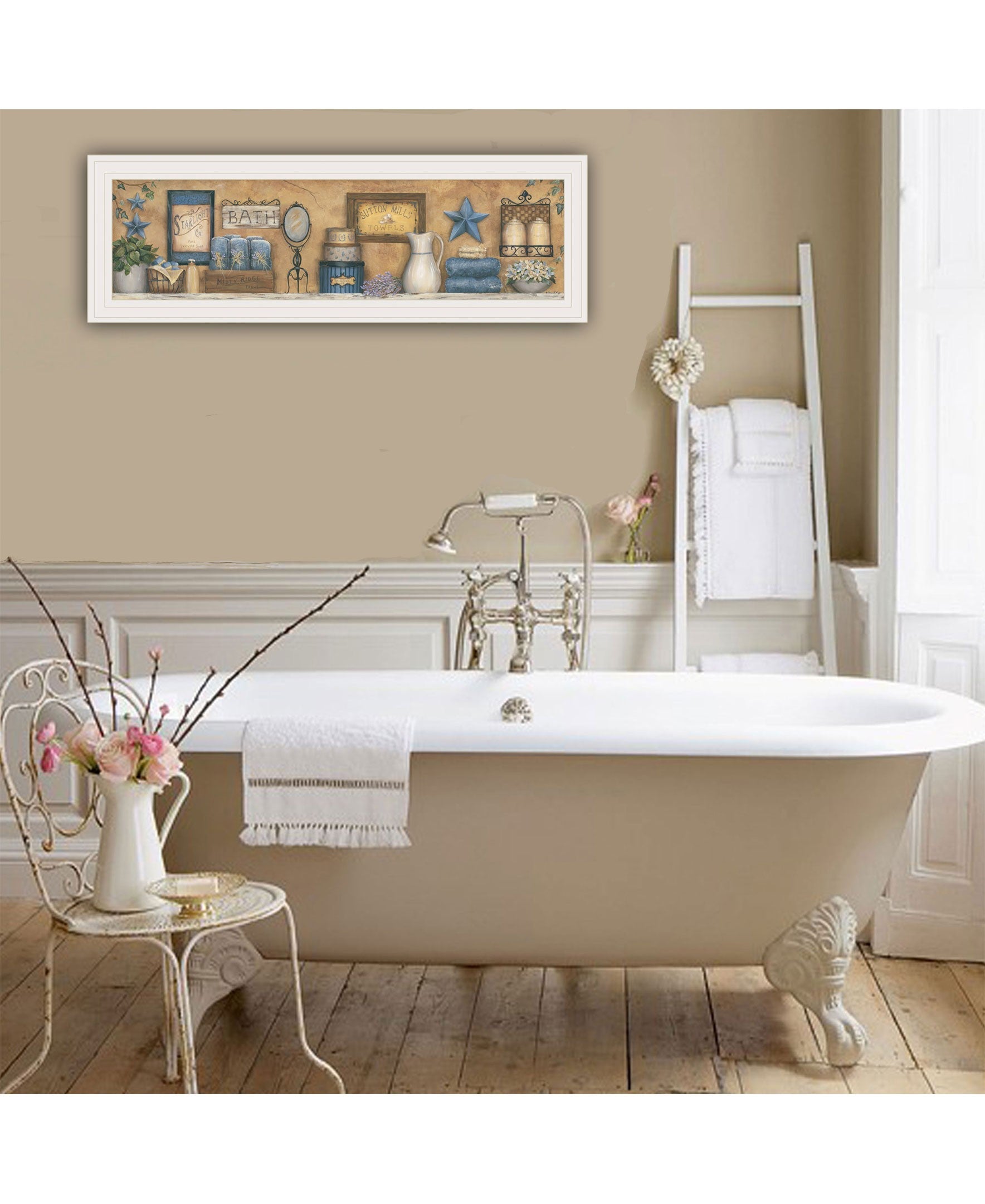 Starlight Bath 2 White Framed Print Wall Art