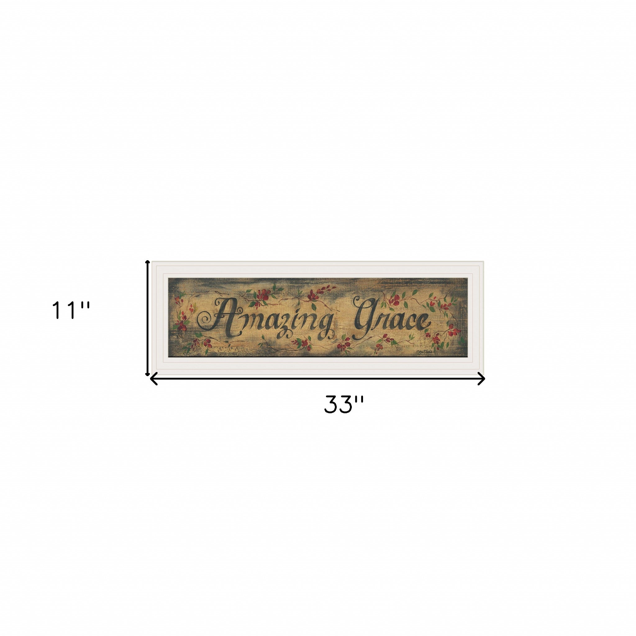 Amazing Grace 11 White Framed Print Wall Art