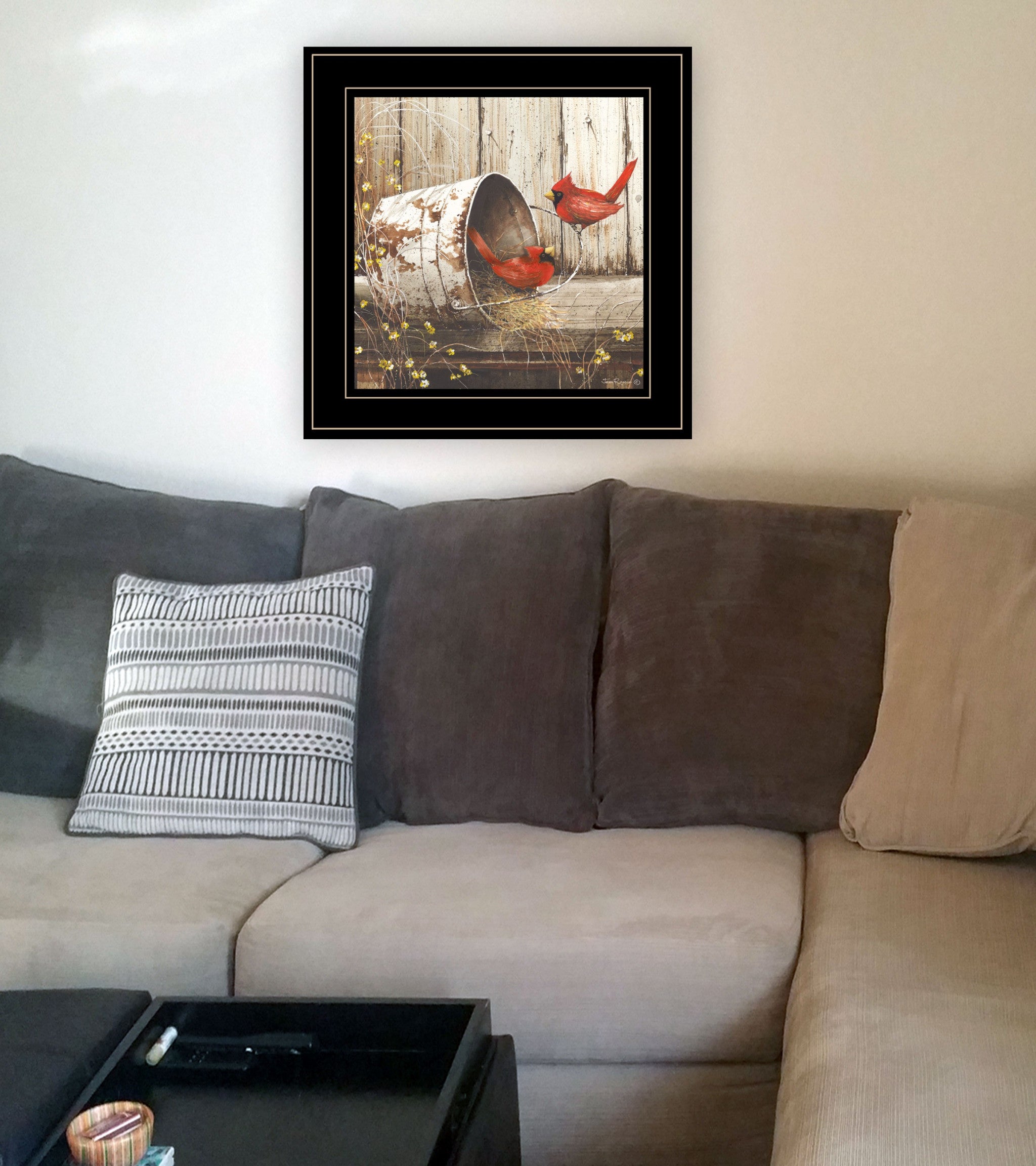 Playing Around 15X15 Black Framed Print Wall Art