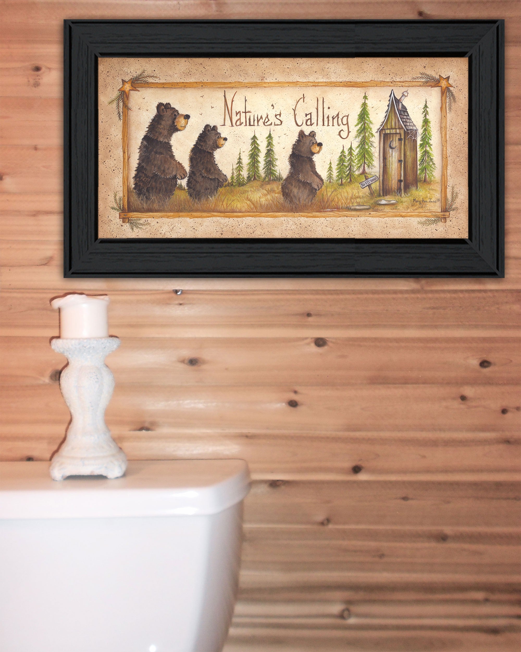 Natures Calling 1 Black Framed Print Wall Art