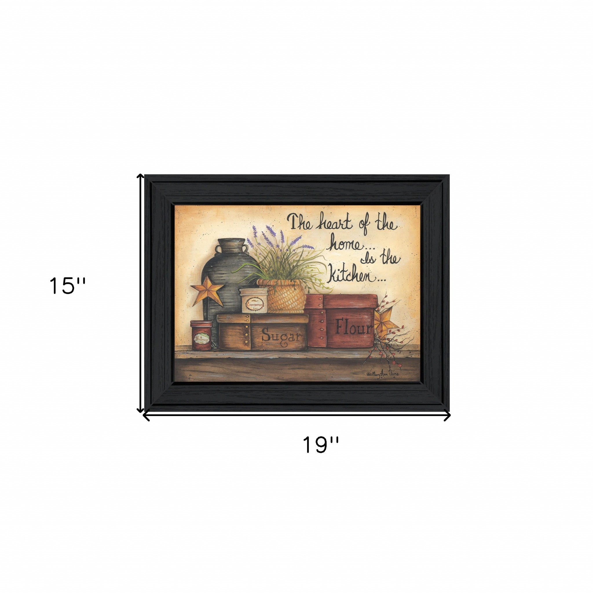 Heart Of The Home 7 Black Framed Print Wall Art