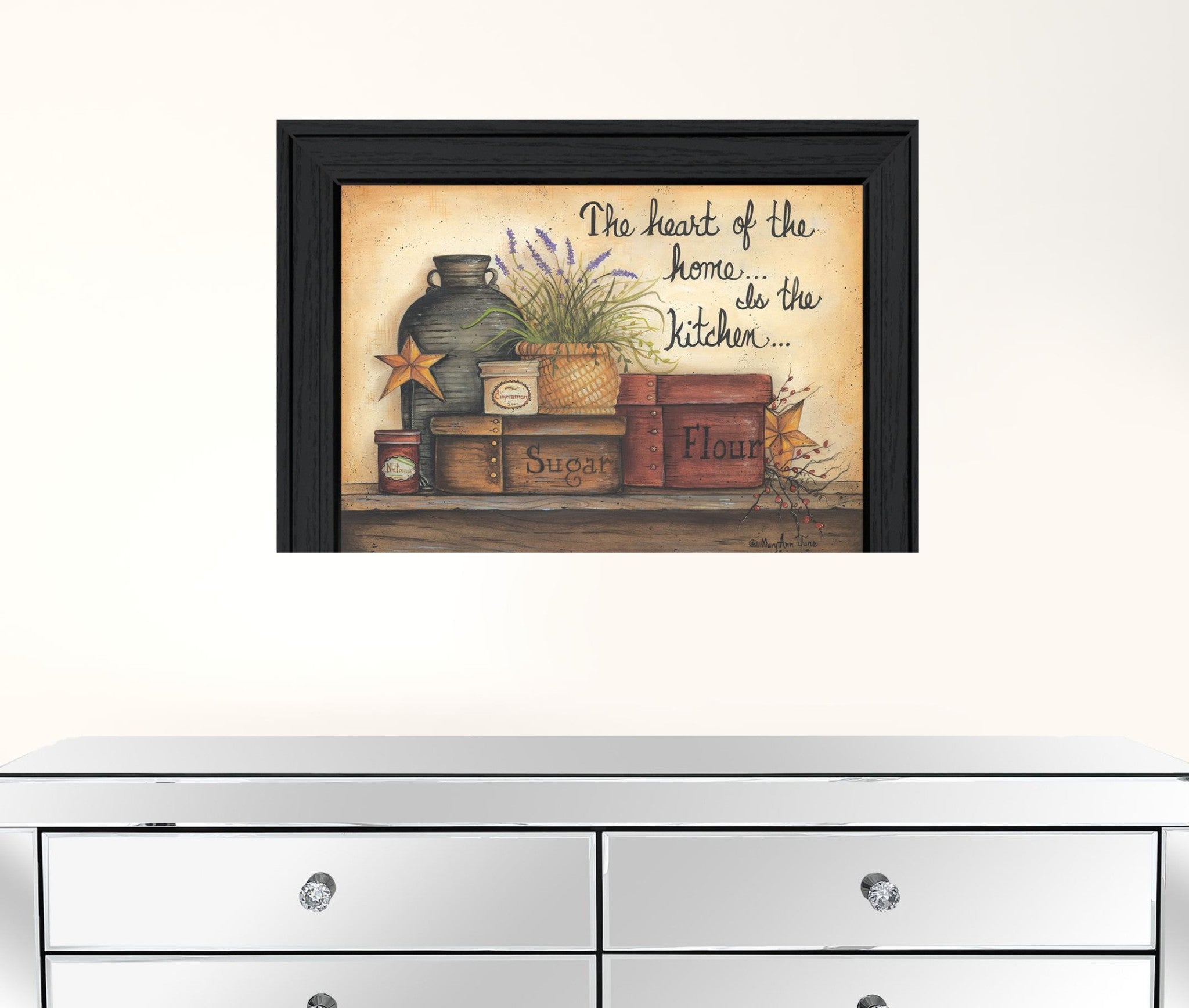 Heart Of The Home 7 Black Framed Print Wall Art