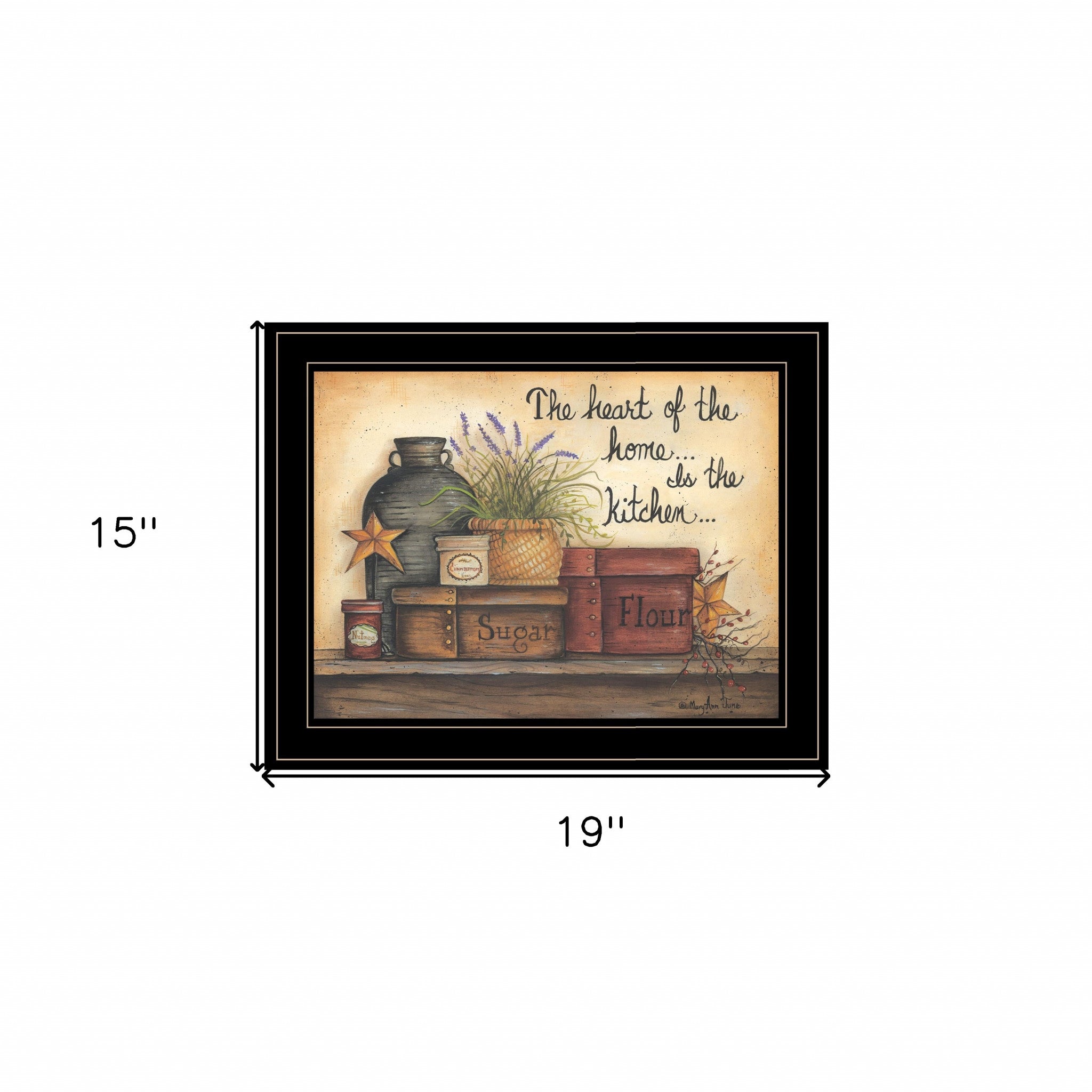 Heart Of The Home 8 Black Framed Print Wall Art