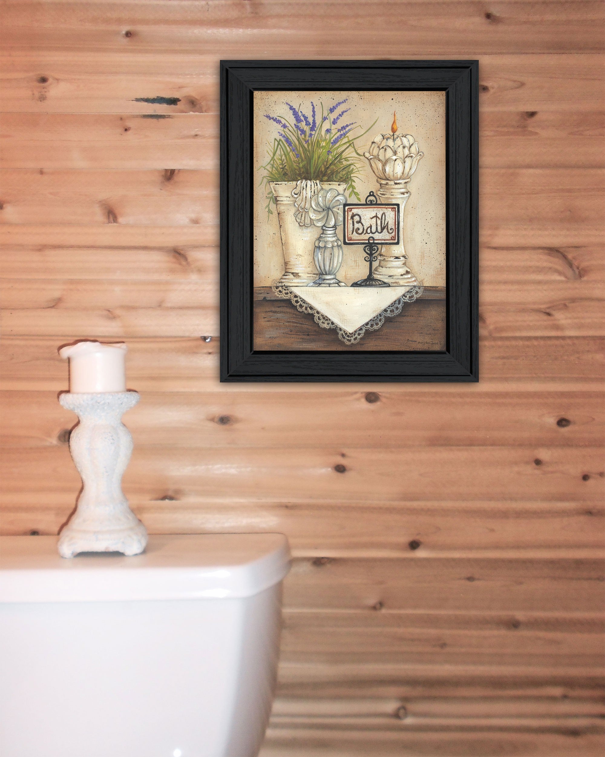 Bath Print 2 Black Framed Print Wall Art