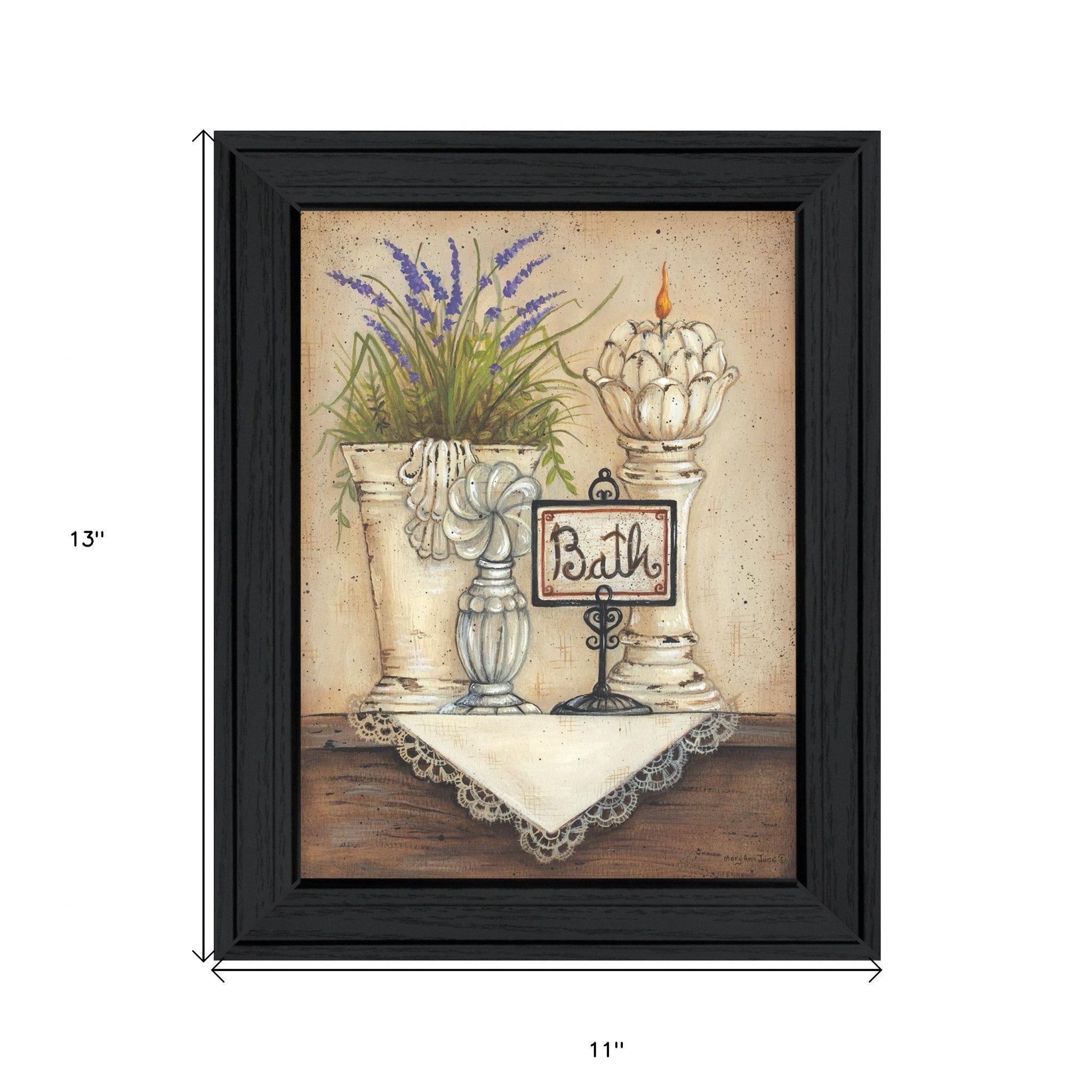 Bath Print 2 Black Framed Print Wall Art